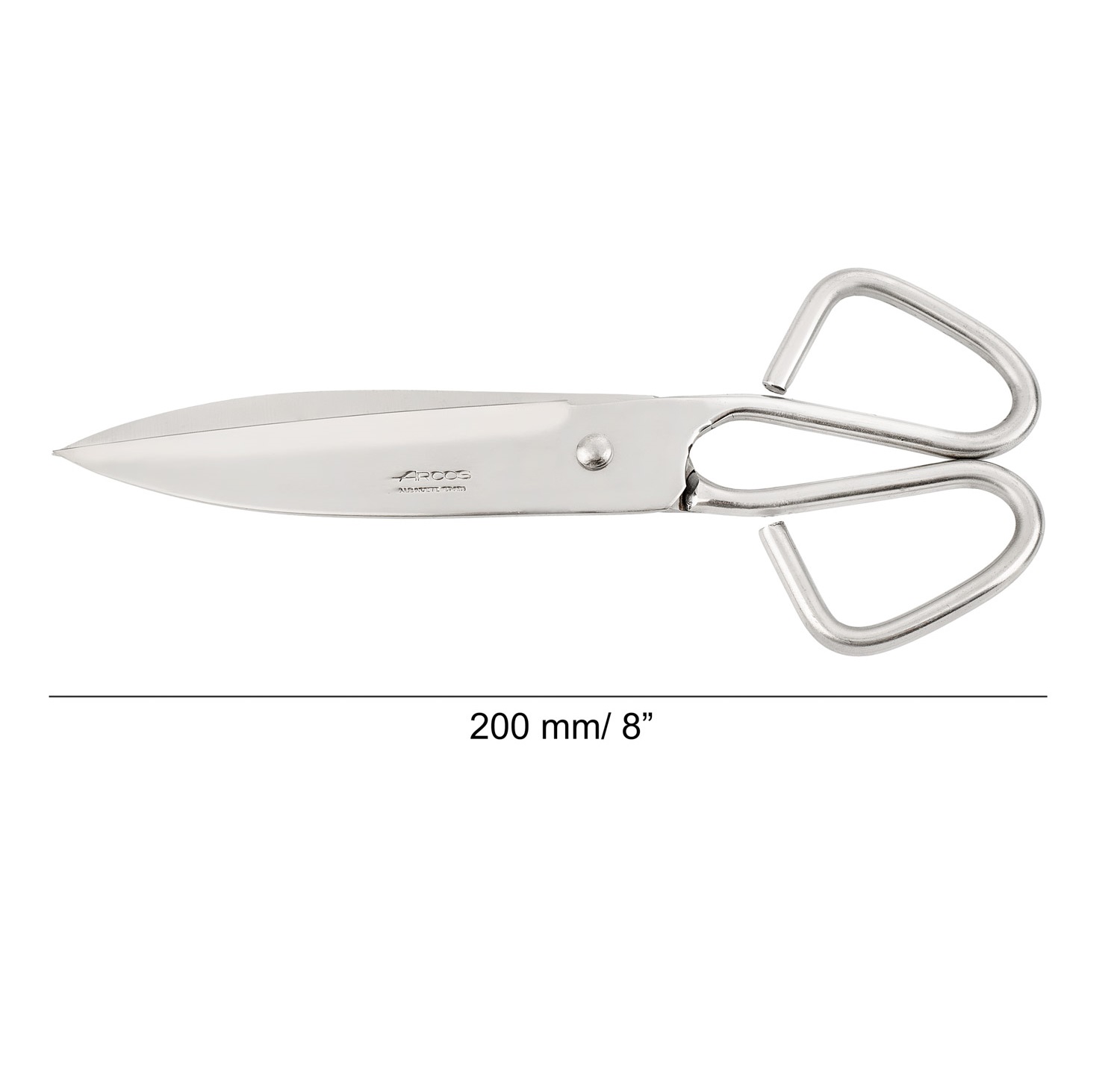 Ciseaux de cuisine Arcos, monobloc en acier inoxydable, 200 mm