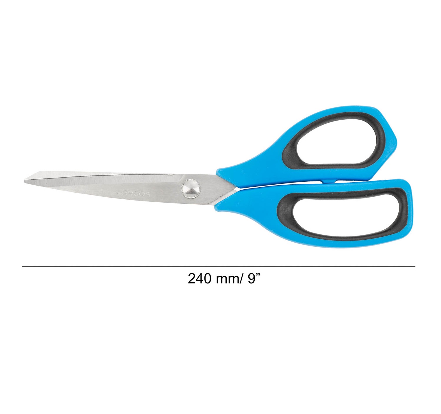 Tijeras de cocina Arcos Prochef 240 mm con mango de polipropileno azul y negro