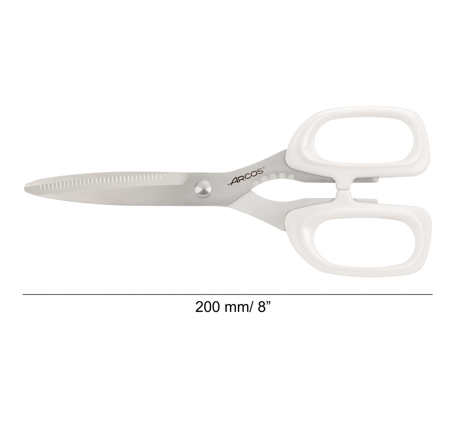 Arcos Küchenschere, 200 mm, mit weißem Polypropylengriff