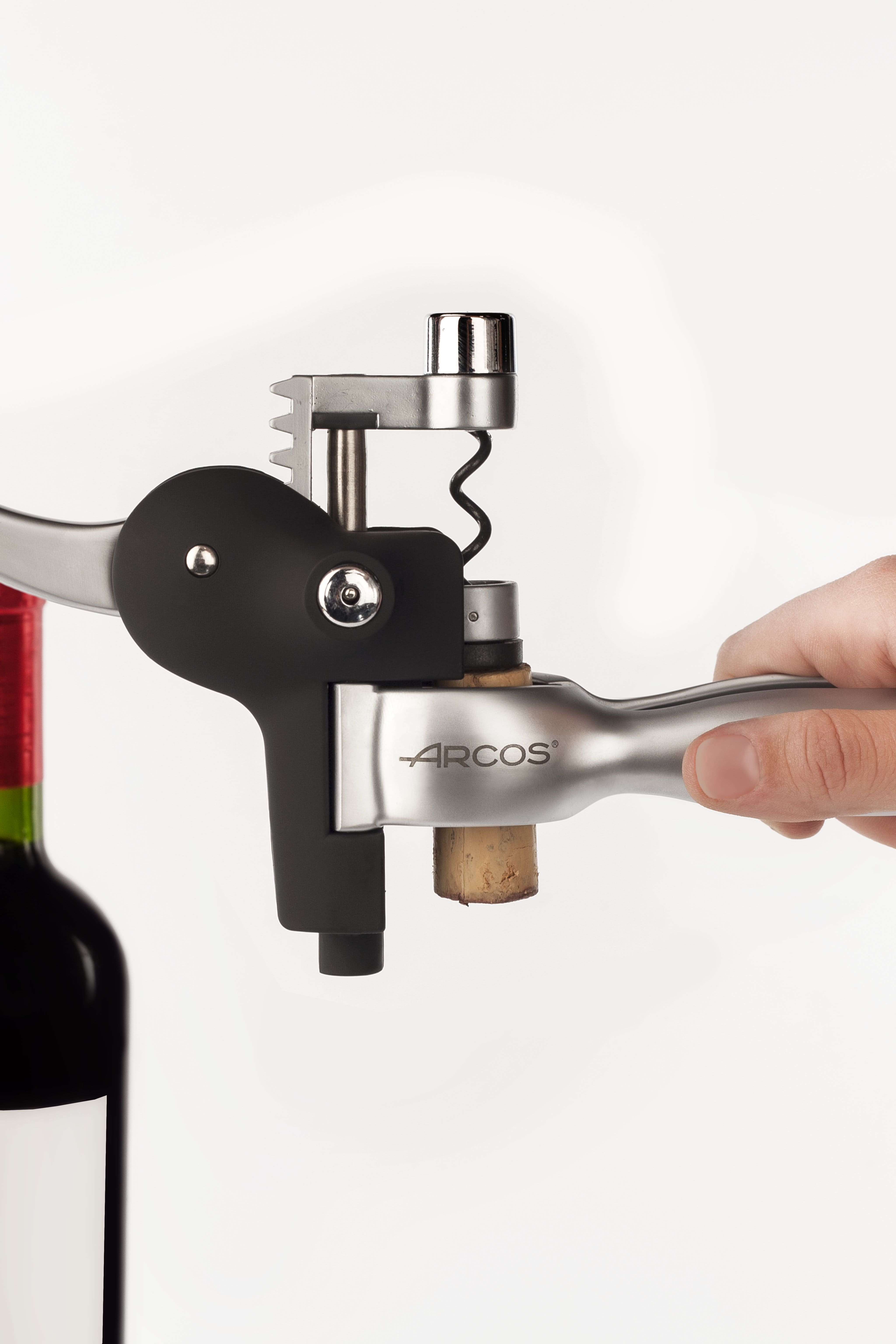 Arcos professional corkscrew with foil cutter made of zinc and ABS