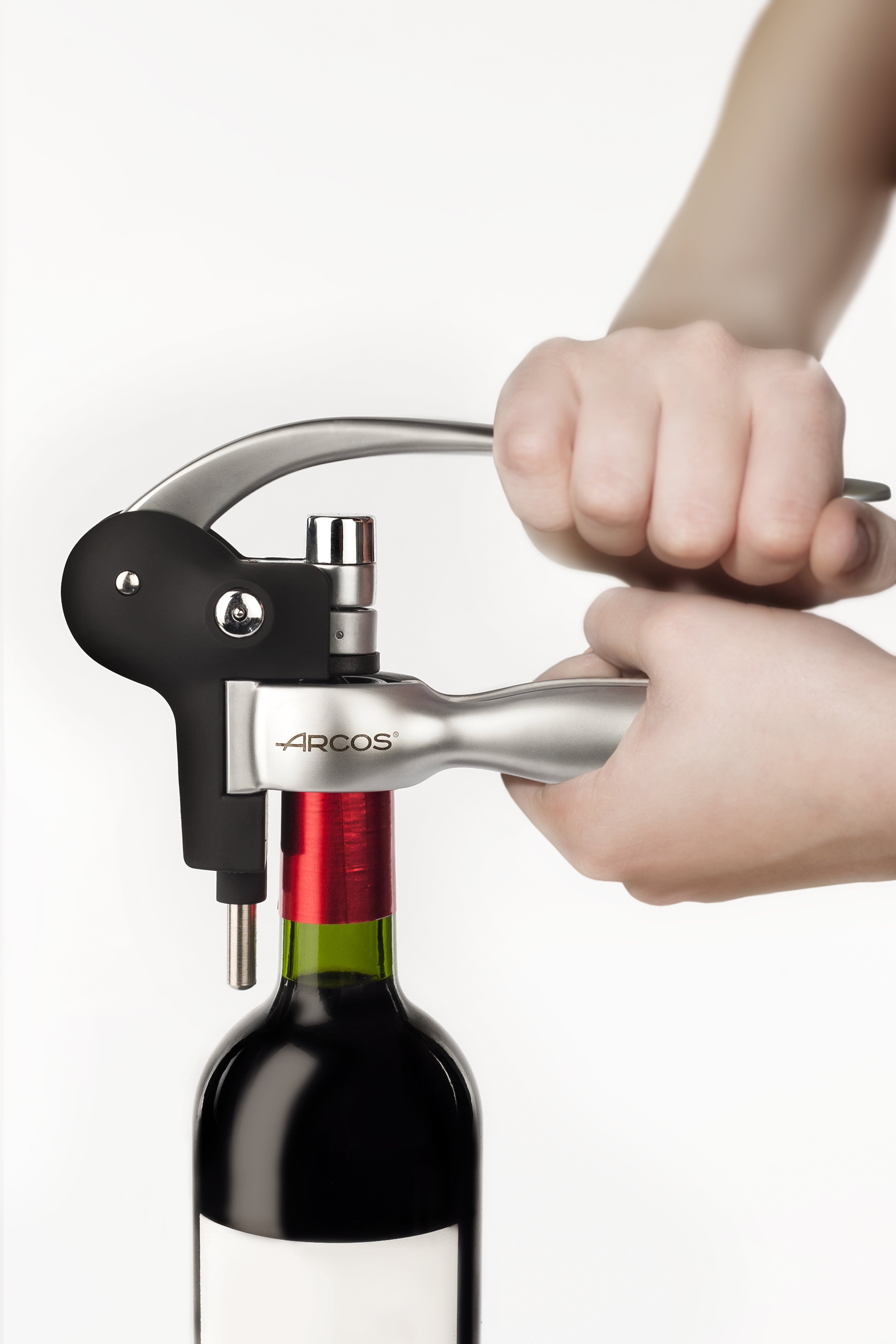 Arcos professional corkscrew with foil cutter made of zinc and ABS