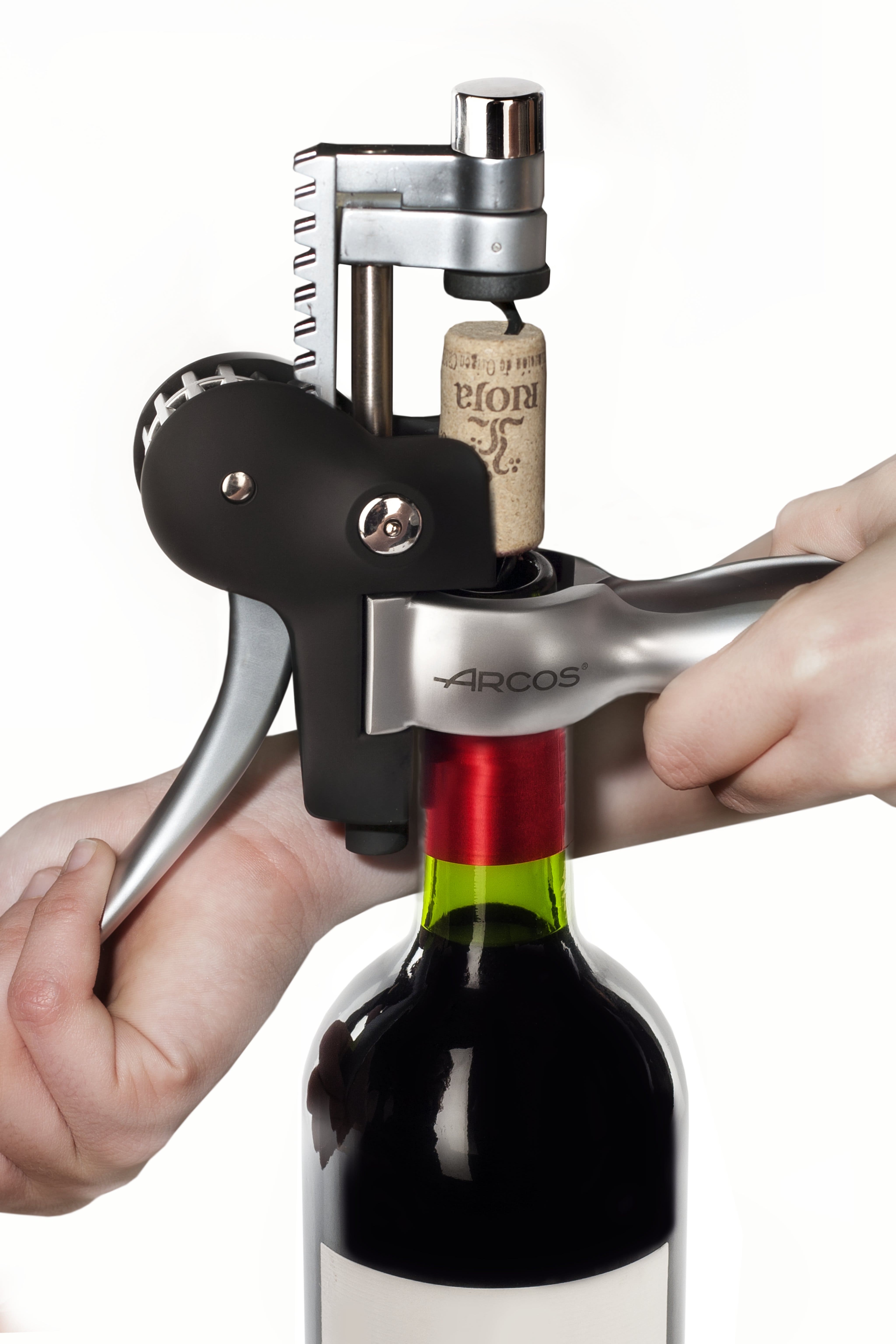 Arcos professional corkscrew with foil cutter made of zinc and ABS