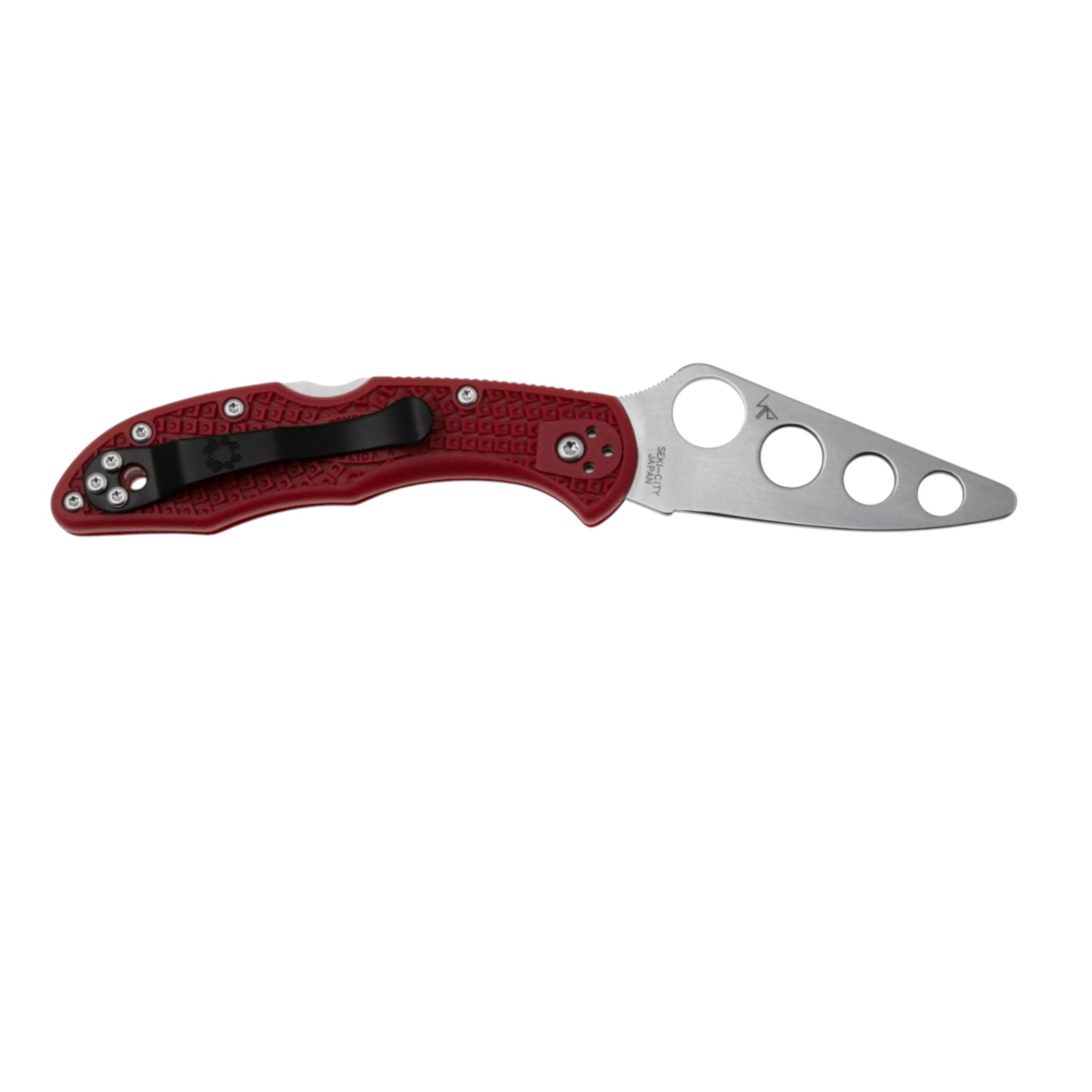 Spyderco Delica 4 Trainer C11TR, coltello da allenamento smussato con impugnatura in FRN rosso