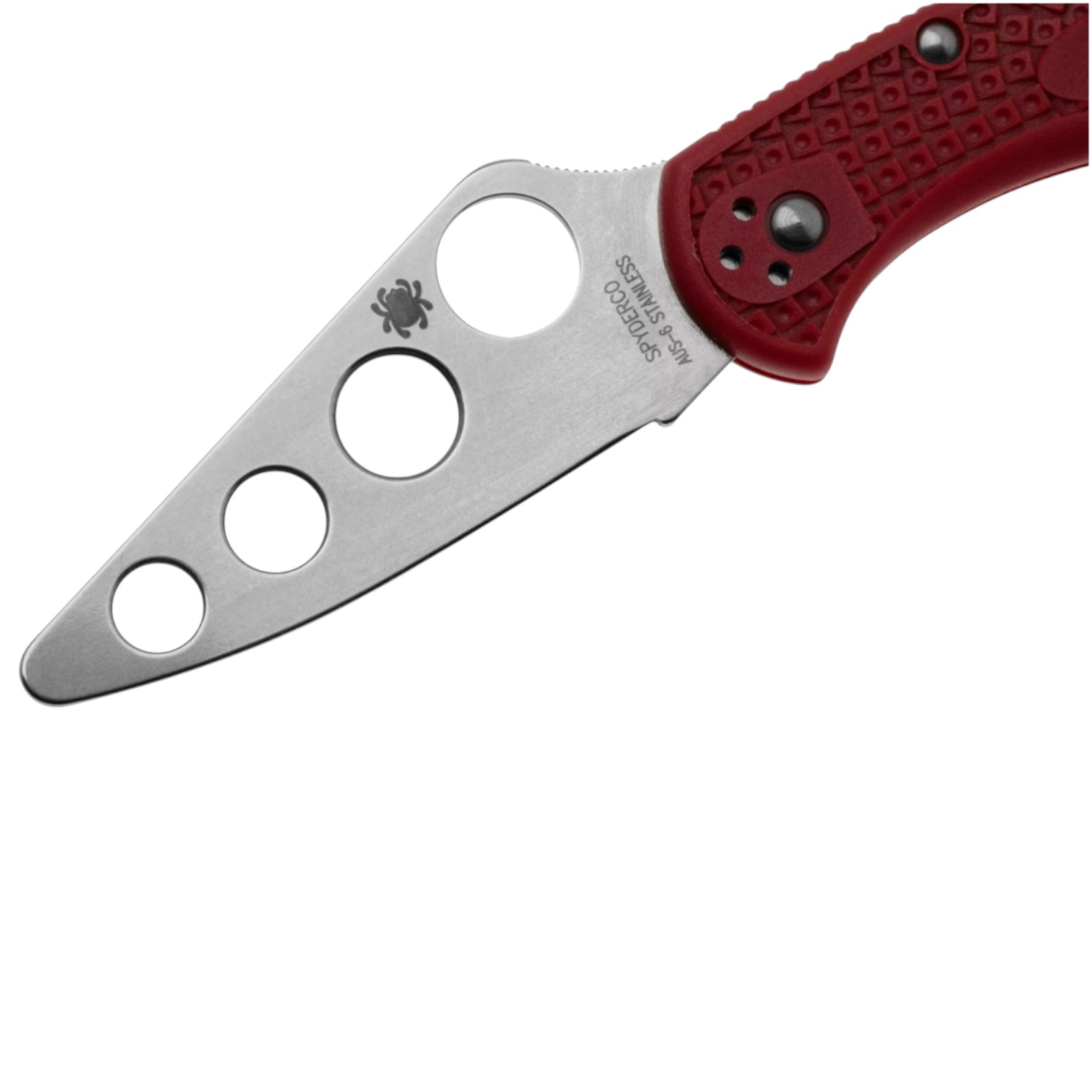 Spyderco Delica 4 Trainer C11TR, coltello da allenamento smussato con impugnatura in FRN rosso