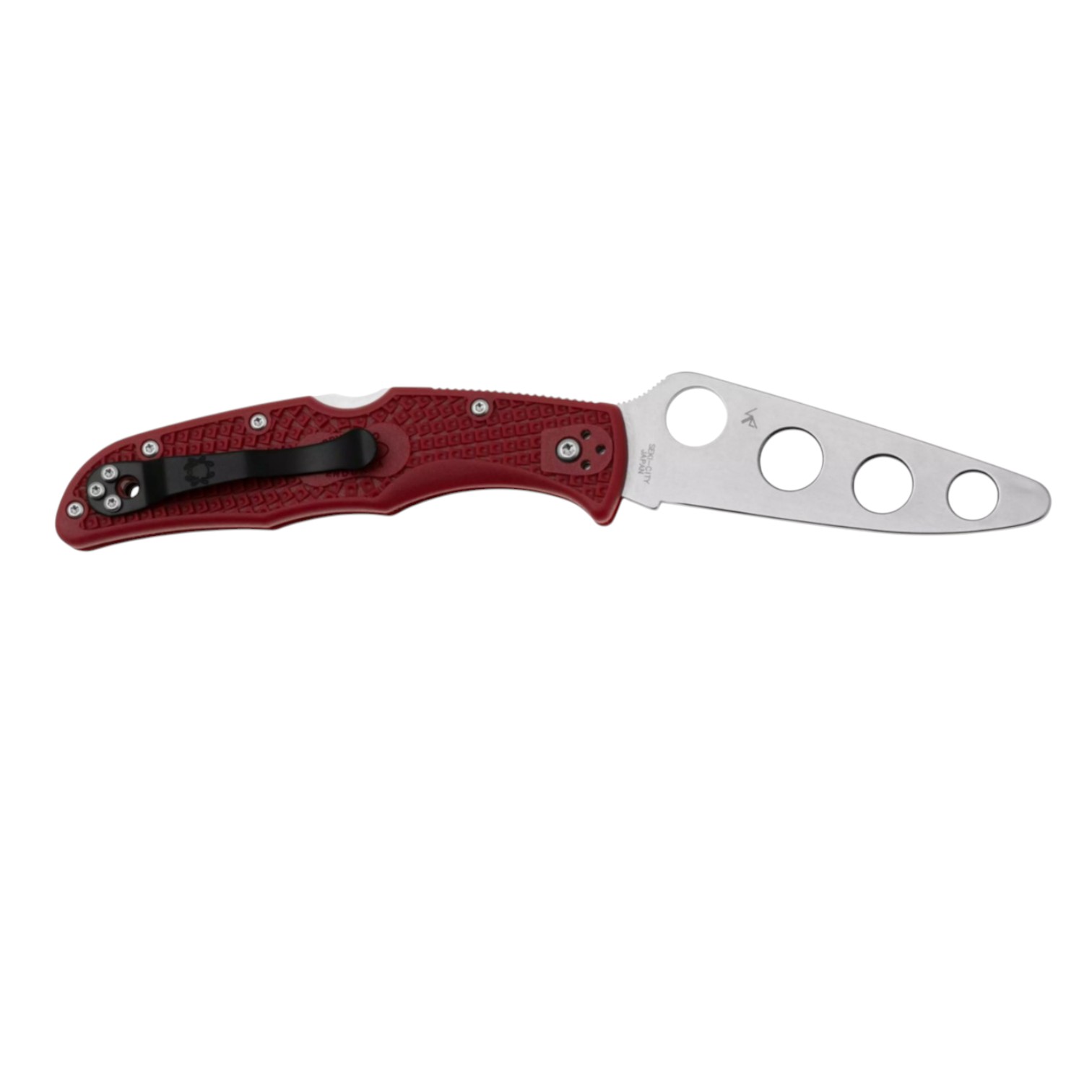 Spyderco Endura 4 Trainer C10TR, stumpfes Trainingsmesser mit rotem FRN-Griff