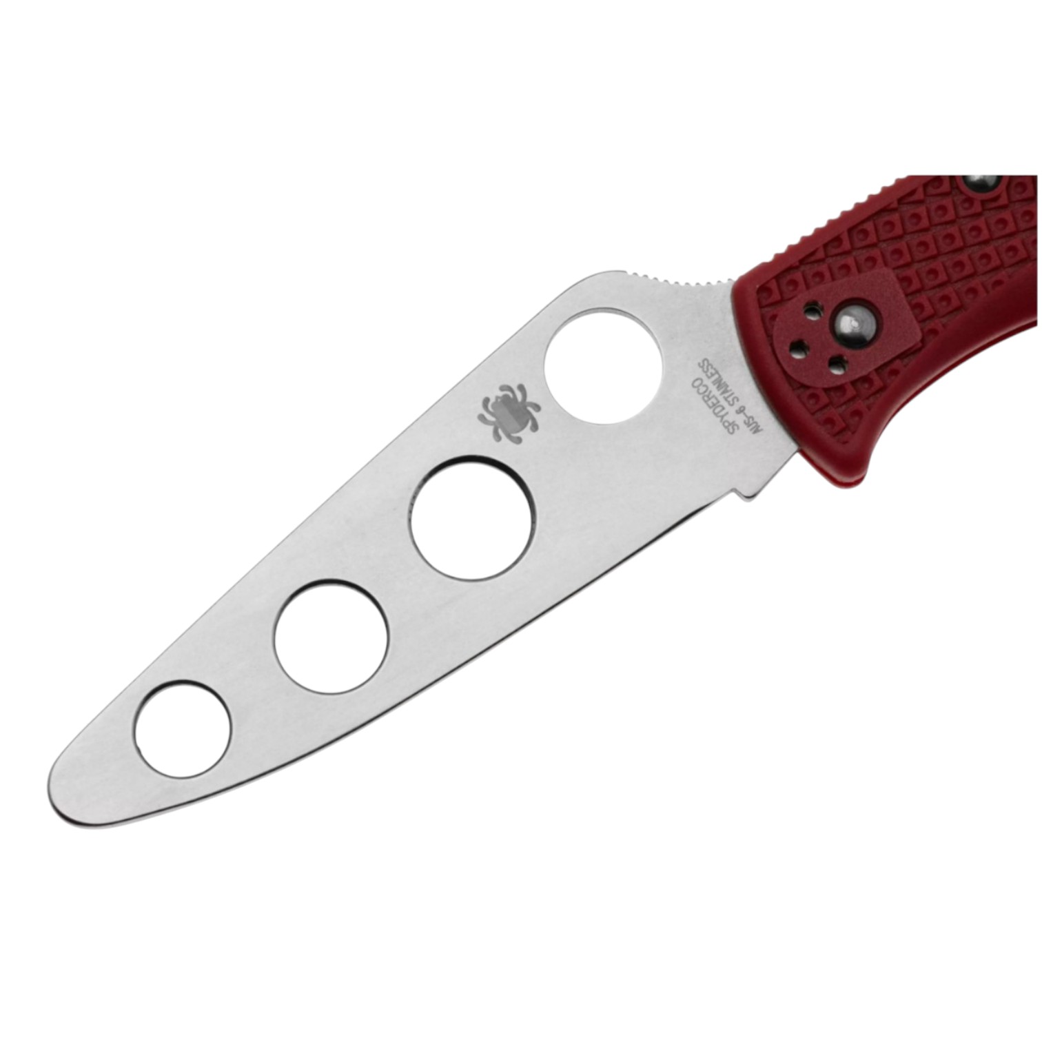 Spyderco Endura 4 Trainer C10TR, stumpfes Trainingsmesser mit rotem FRN-Griff