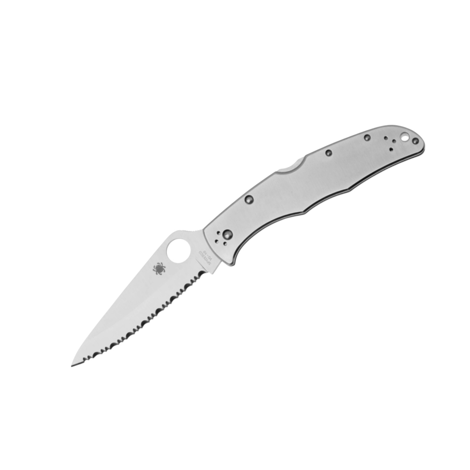 Spyderco Endura 4 Stainless steel C10S, navaja con hoja serrada d...