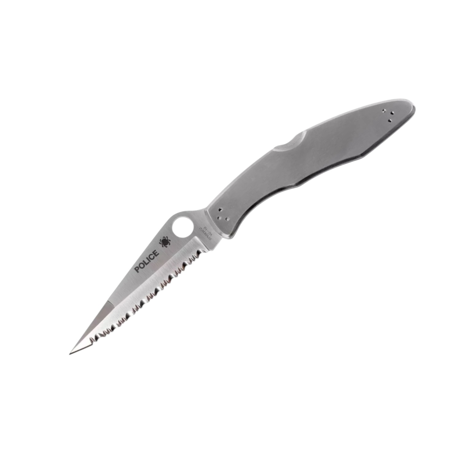 Spyderco Police stainless steel C07S, navaja con hoja dentada de ...