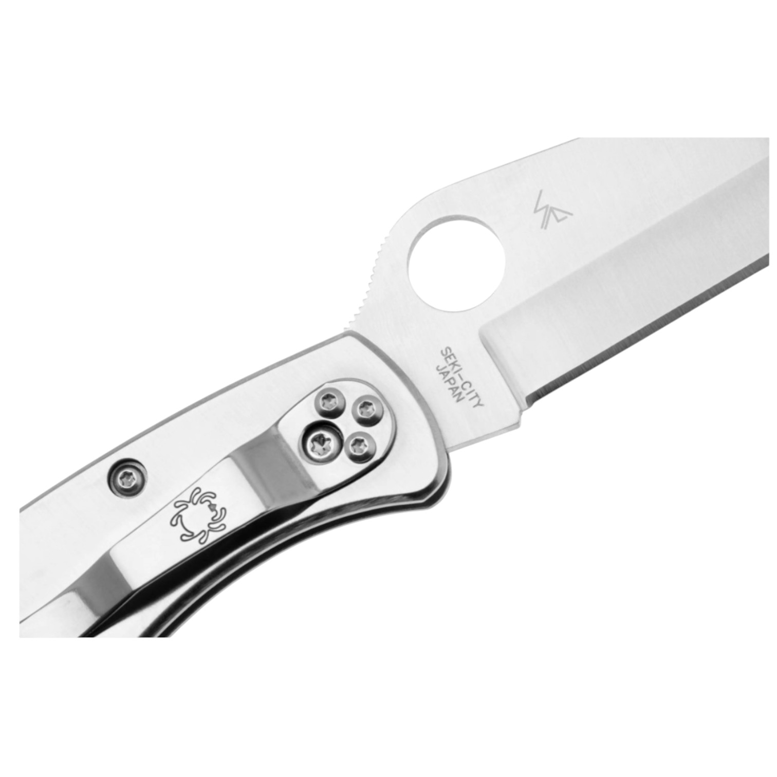 Spyderco Police acciaio inossidabile C07P, coltello con lama VG10 con filo piatto e manico in acciaio inossidabile