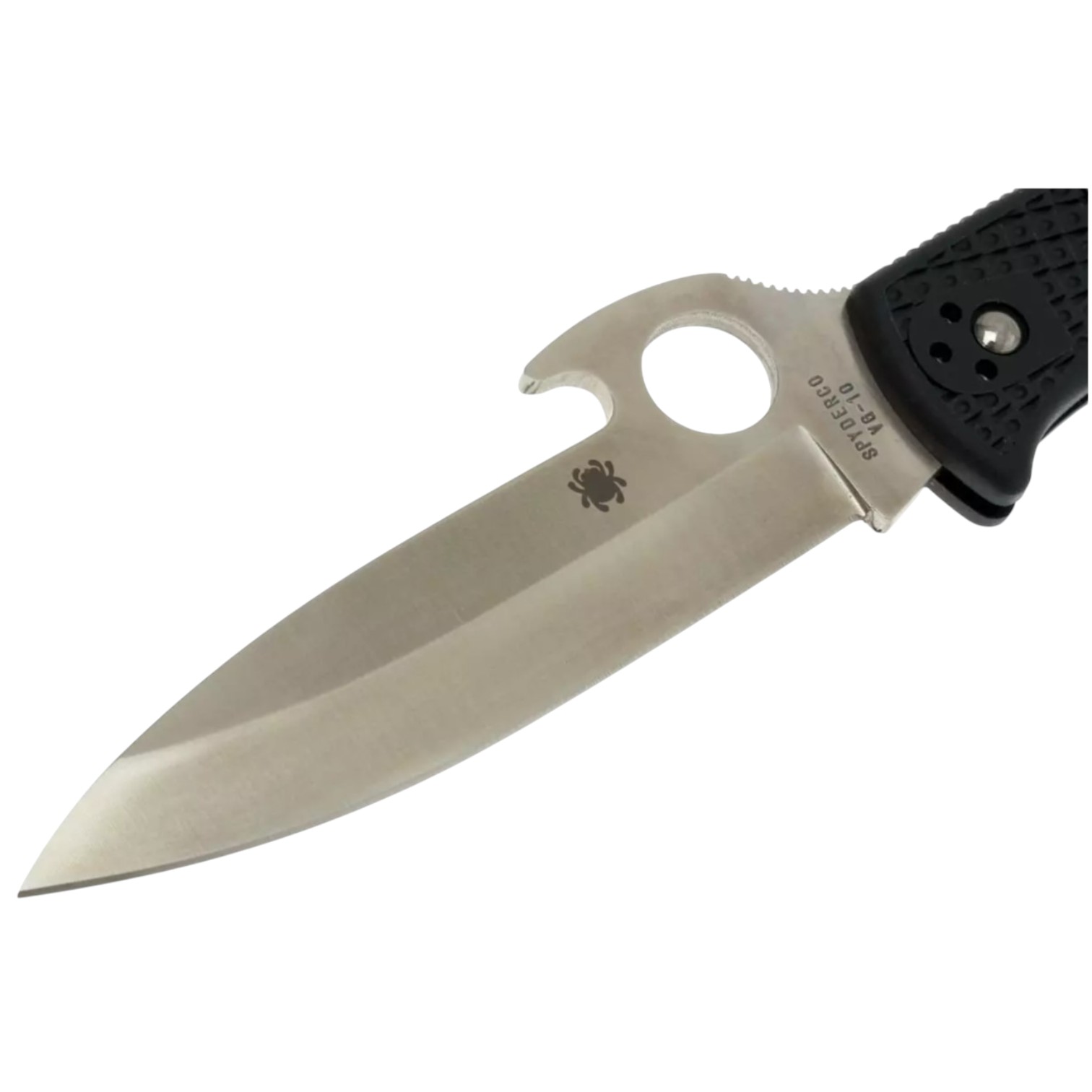 Spyderco Endura 4 PE Wave Emerson C10PGYW, navaja VG10 filo plano con apertura Emerson y mango de FRN negro