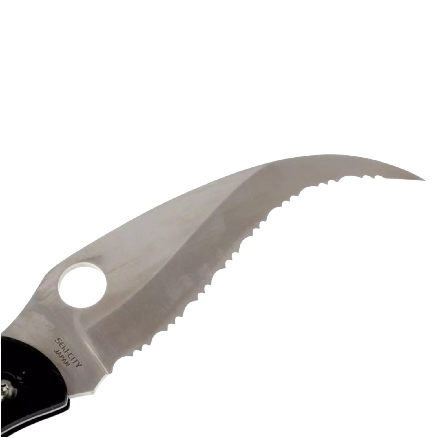 Coltello tascabile Spyderco Civilian C12GS con lama a uncino VG10 e bordo seghettato, impugnatura in G10 nero