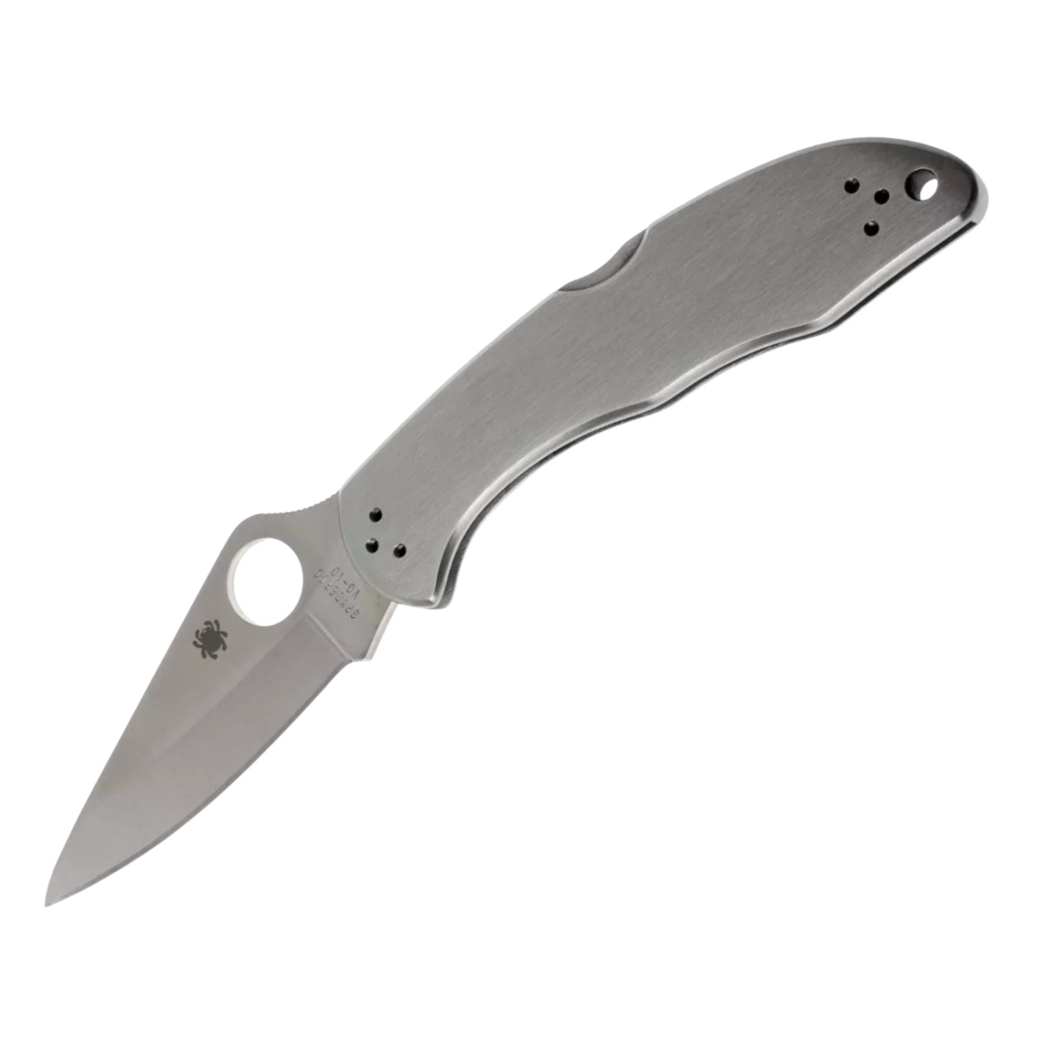 Spyderco Delica 4 Edelstahlmesser C11P, VG10 Flachklinge mit Edel...
