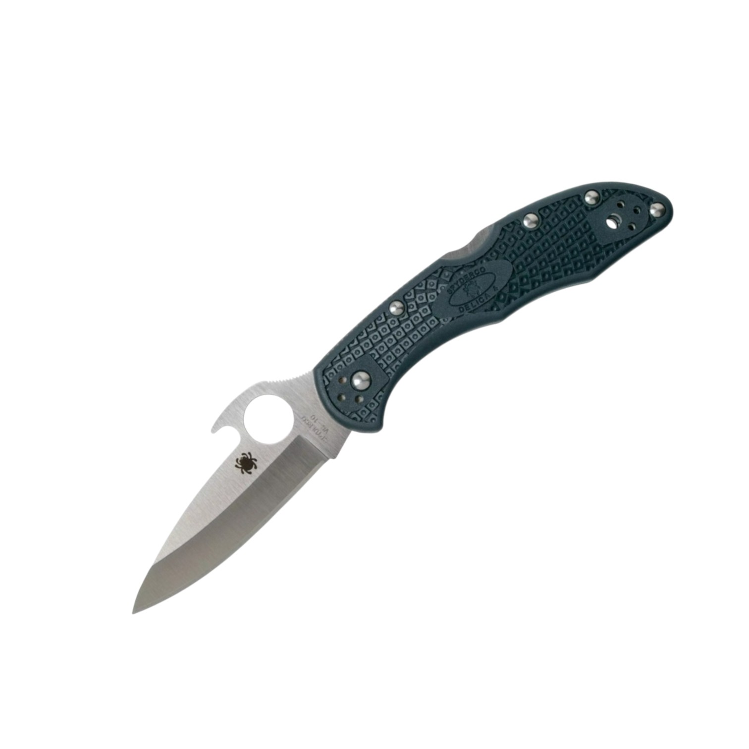Spyderco Delica 4 Wave C11PGYW, VG10 Klappmesser mit flacher Klin...