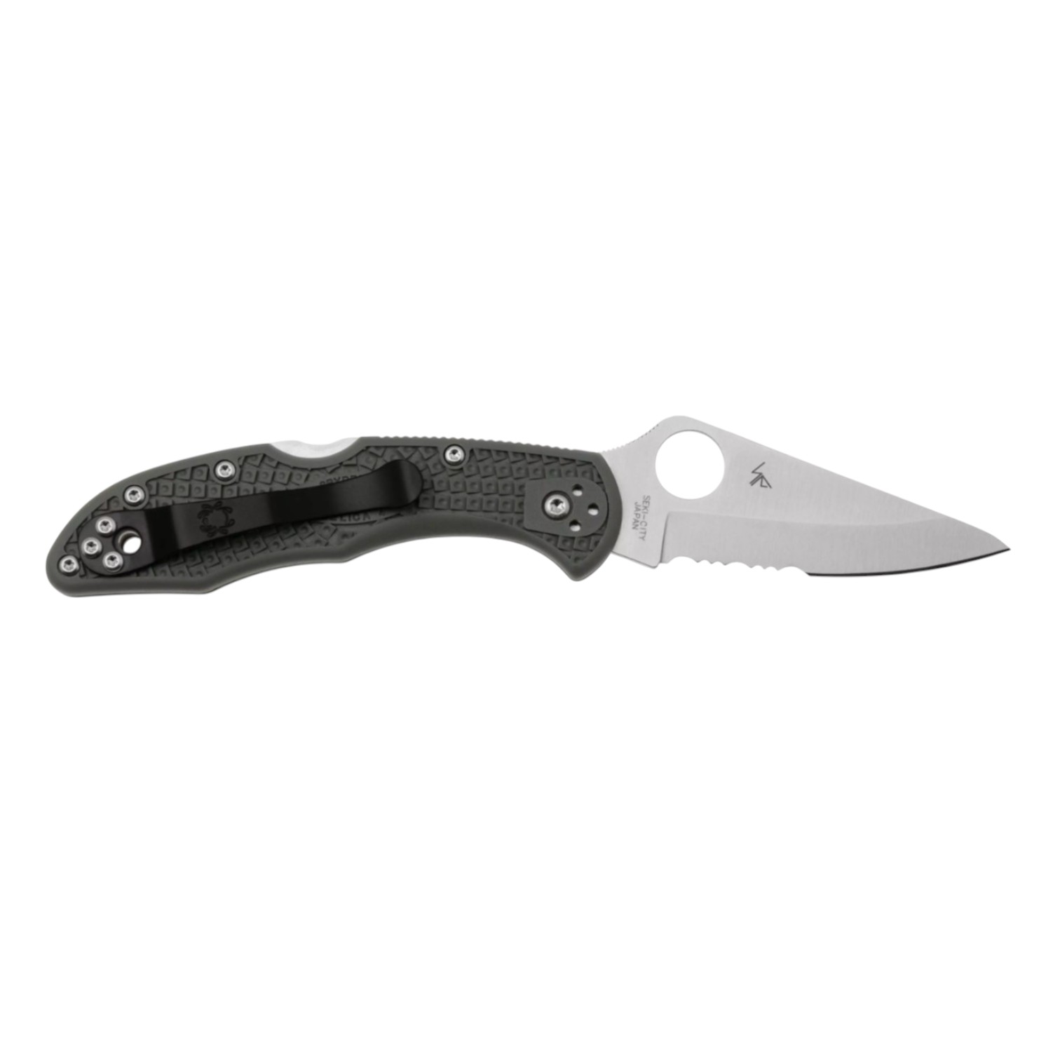 Spyderco Delica 4 lightweight C11PSFG, navaja VG10 filo semidentado con mango de FRN verde