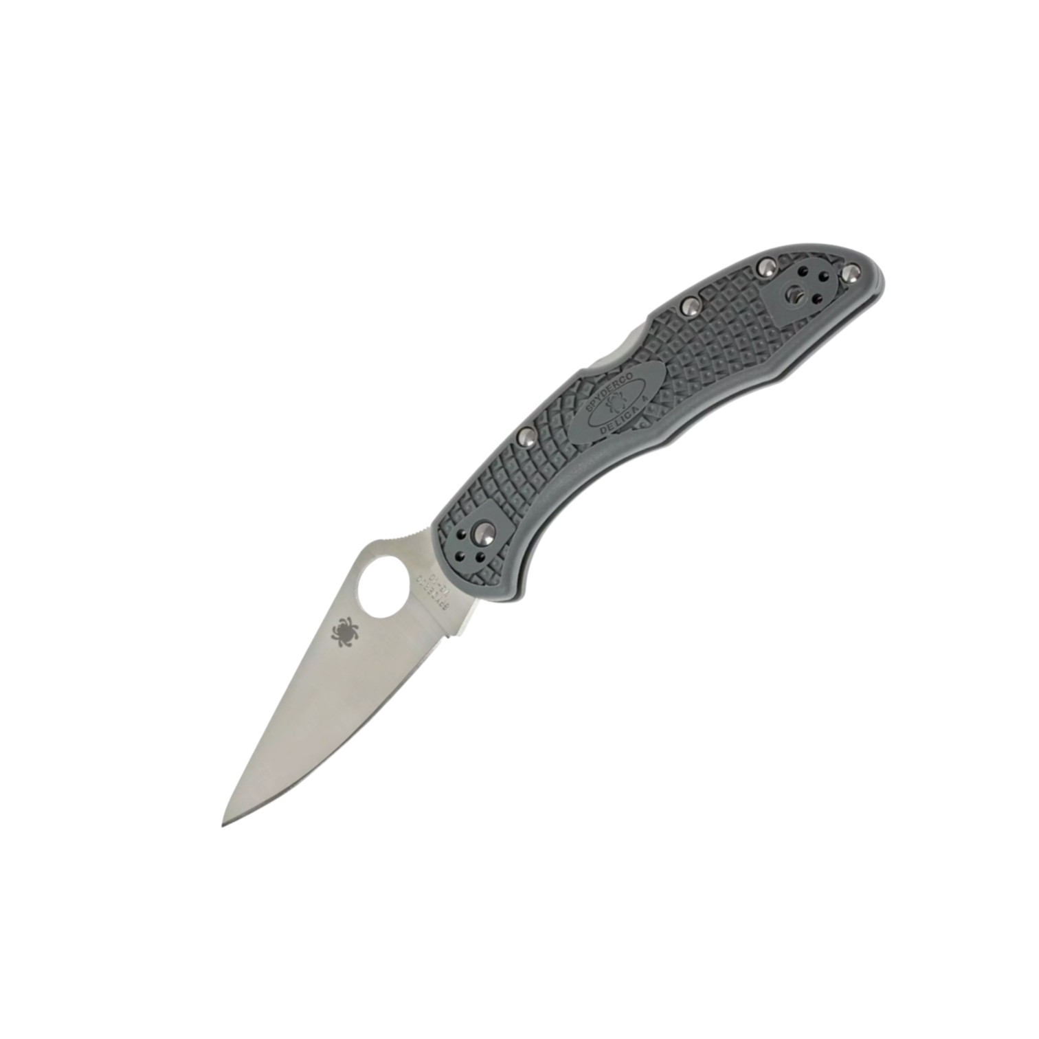 Spyderco Delica 4 C11FPGY, VG10 KLappmesser mit flacher Klinge un...