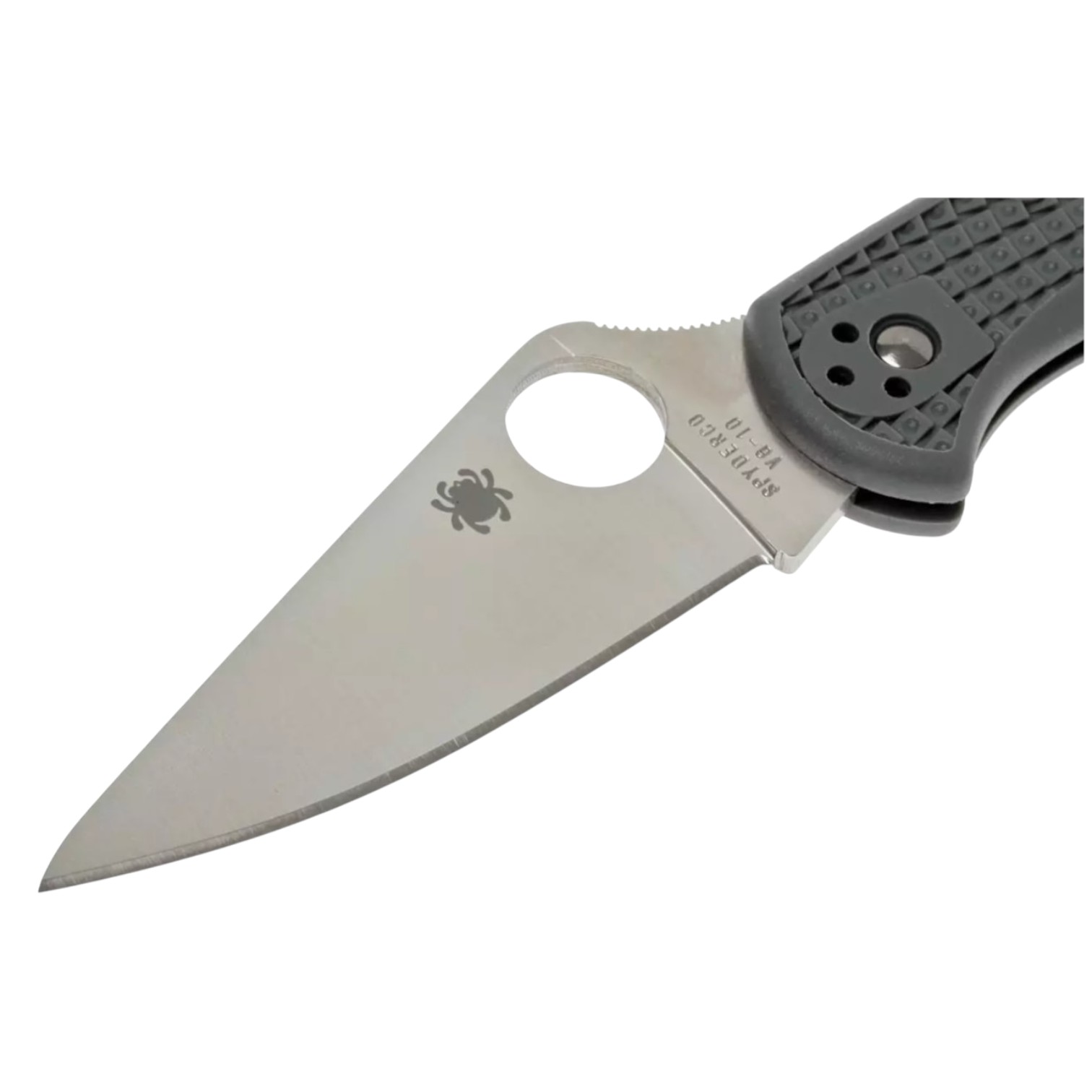 Spyderco Delica 4 C11FPGY, coltello a lama piatta VG10 con impugnatura FRN grigia