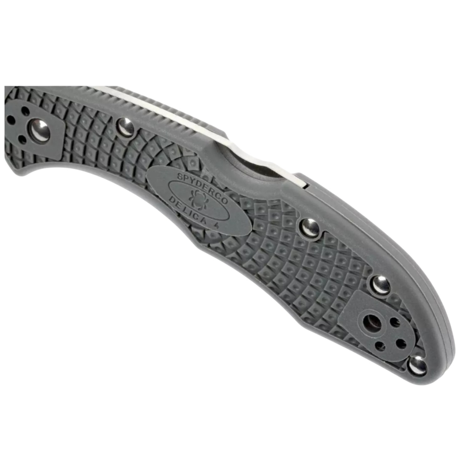 Spyderco Delica 4 C11FPGY, coltello a lama piatta VG10 con impugnatura FRN grigia