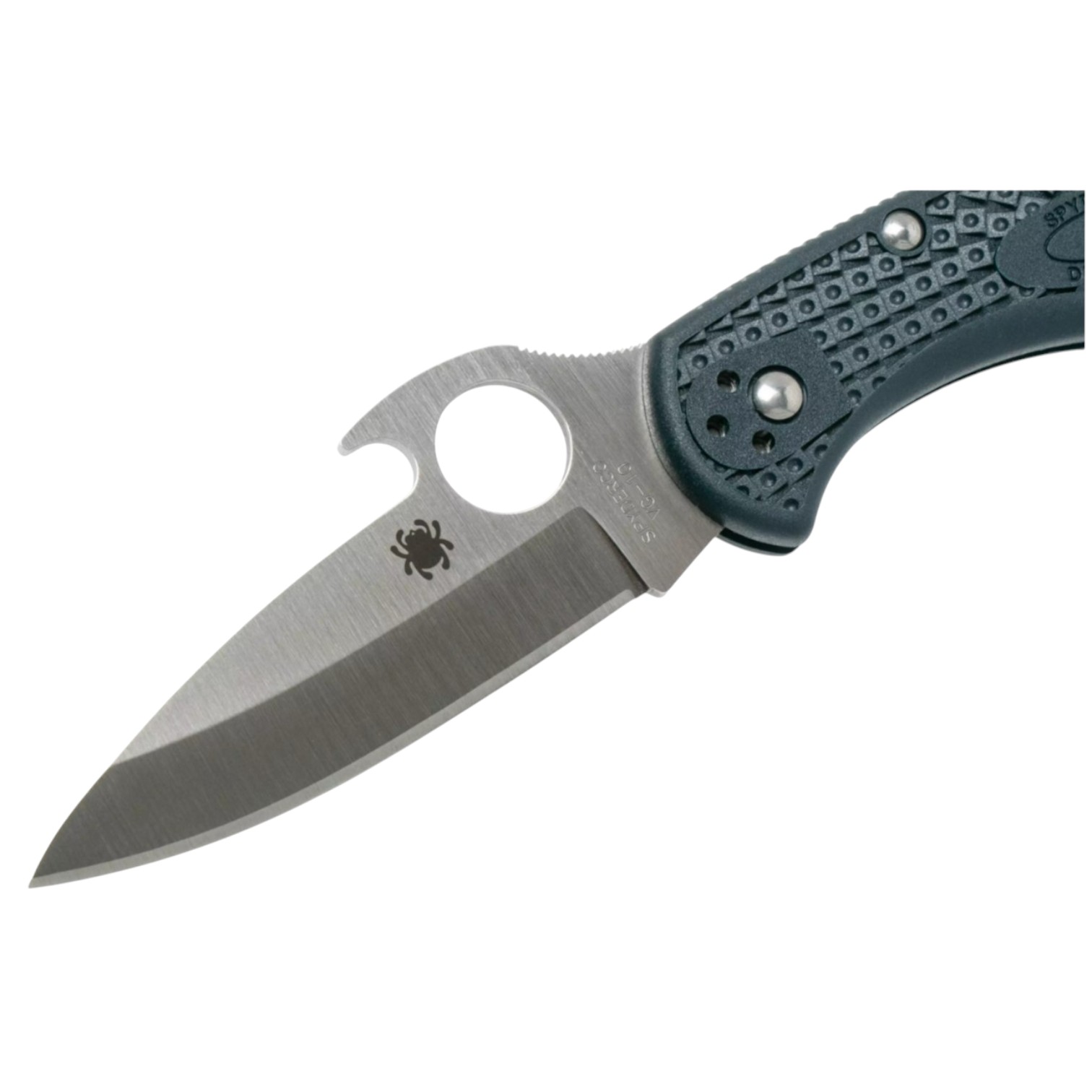 Spyderco Delica 4 C11FPGY, coltello a lama piatta VG10 con impugnatura FRN grigia