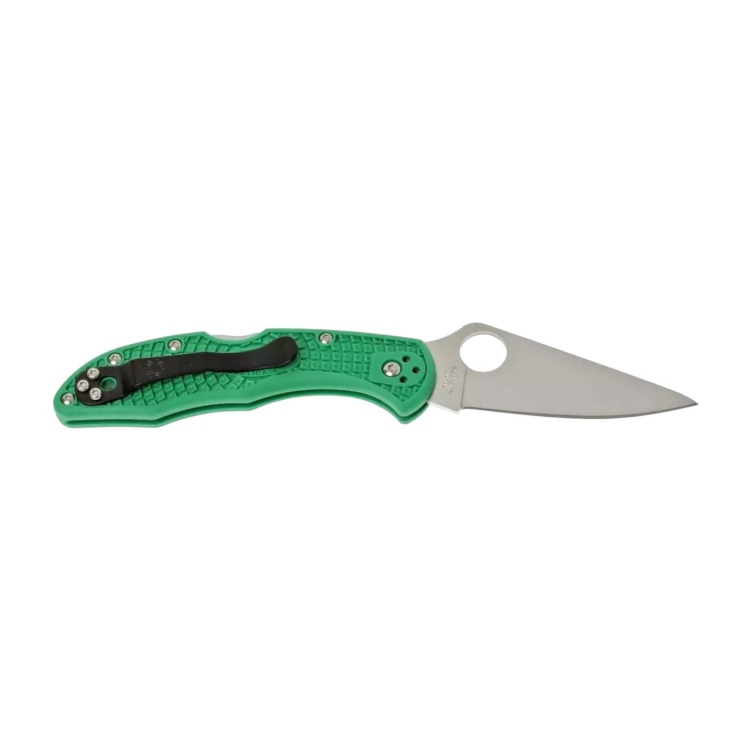 Spyderco Delica 4 C11FPGR, navaja VG10 filo plano con mango de FRN verde
