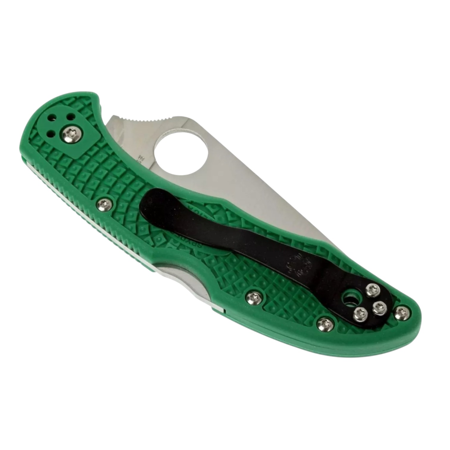 Spyderco Delica 4 C11FPGR, navaja VG10 filo plano con mango de FRN verde