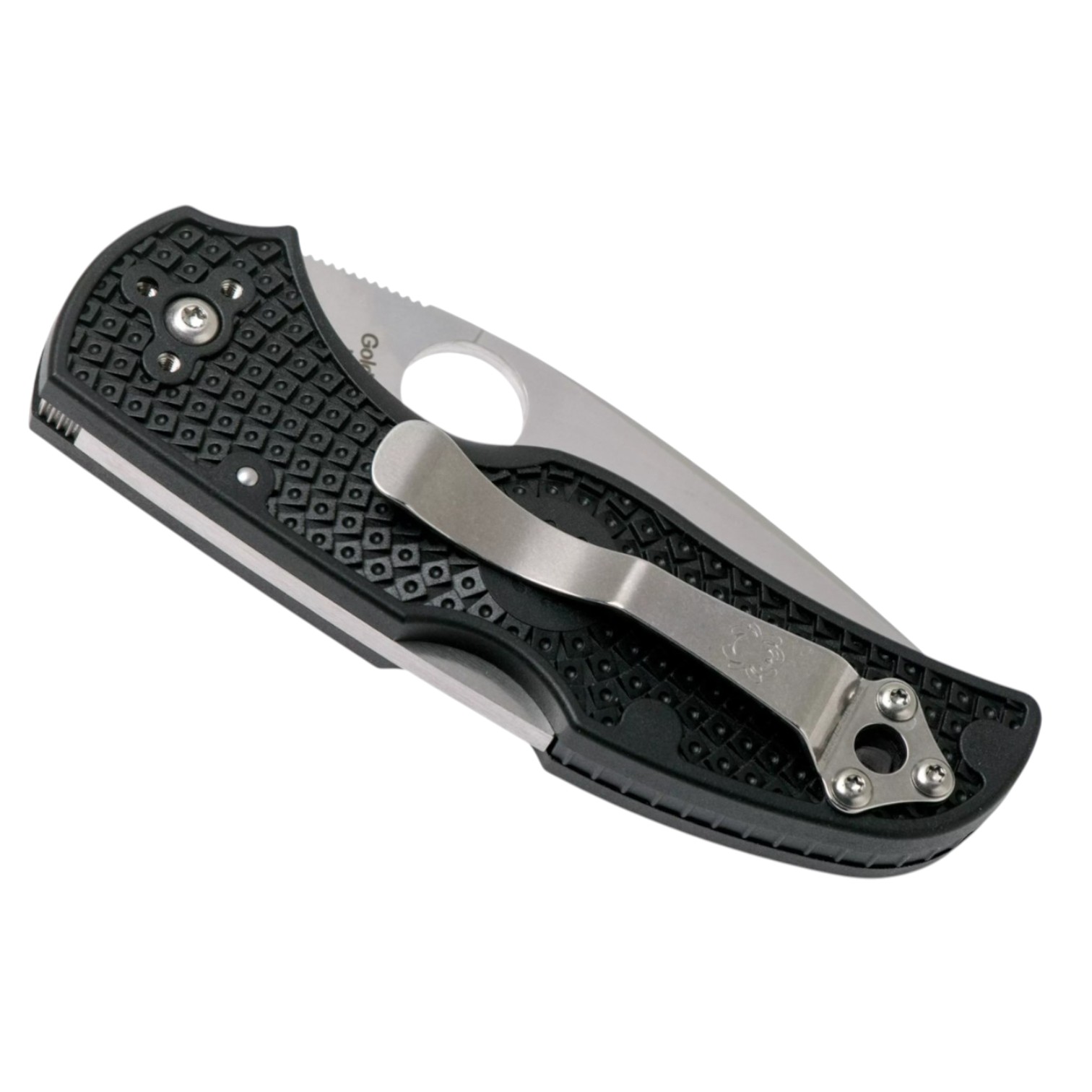 Spyderco Native Lightweight C41PBK taktisches Klappmesser mit schwarzem G-10-Griff und CPM-S30V-Klinge mit flacher Schneide