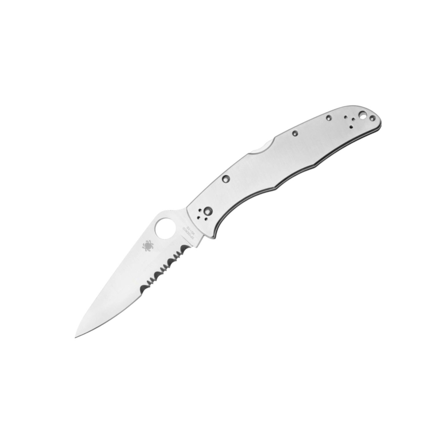 Spyderco Endura 4 C10PS navaja con mango de acero inoxidable y ho...