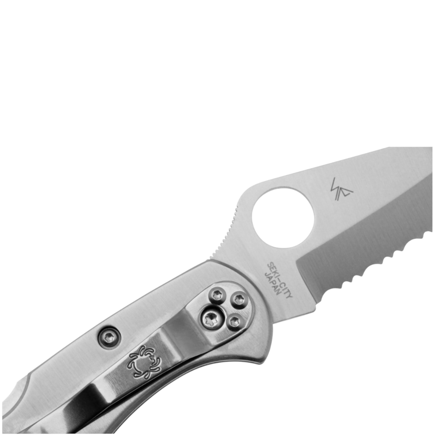 Spyderco Delica 4 C11S lockback knife with stainless steel handle and serrated edge