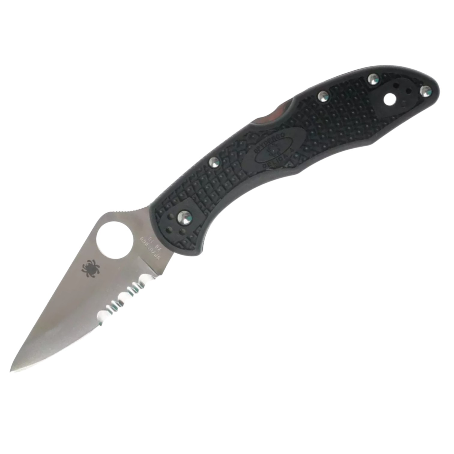 Spyderco Delica 4 C11PSBK navaja lockback con mango de FRN negro ...