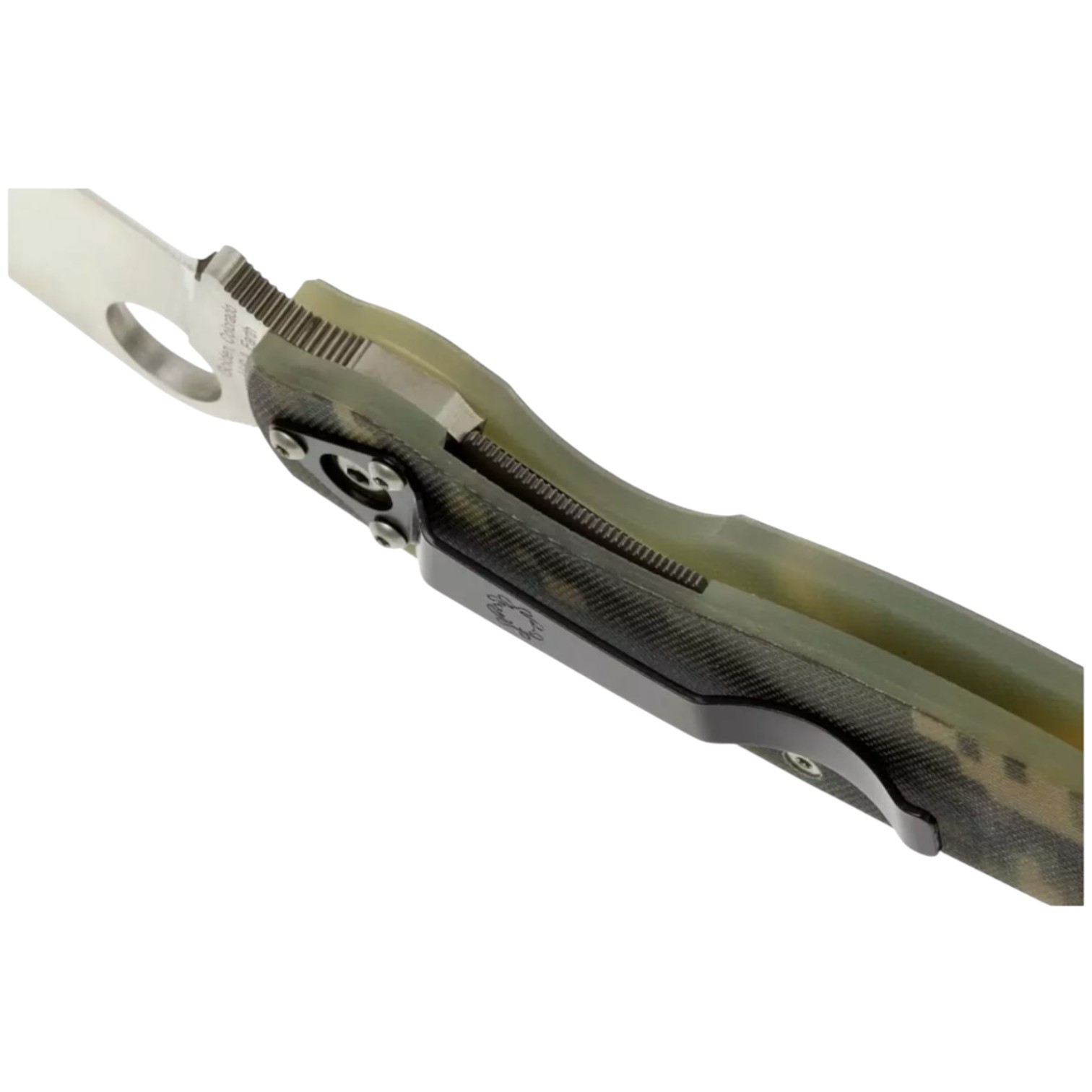 Coltello tattico Spyderco Military Camouflage C36GPCMO con impugnatura mimetica G-10 e lama a filo piatto