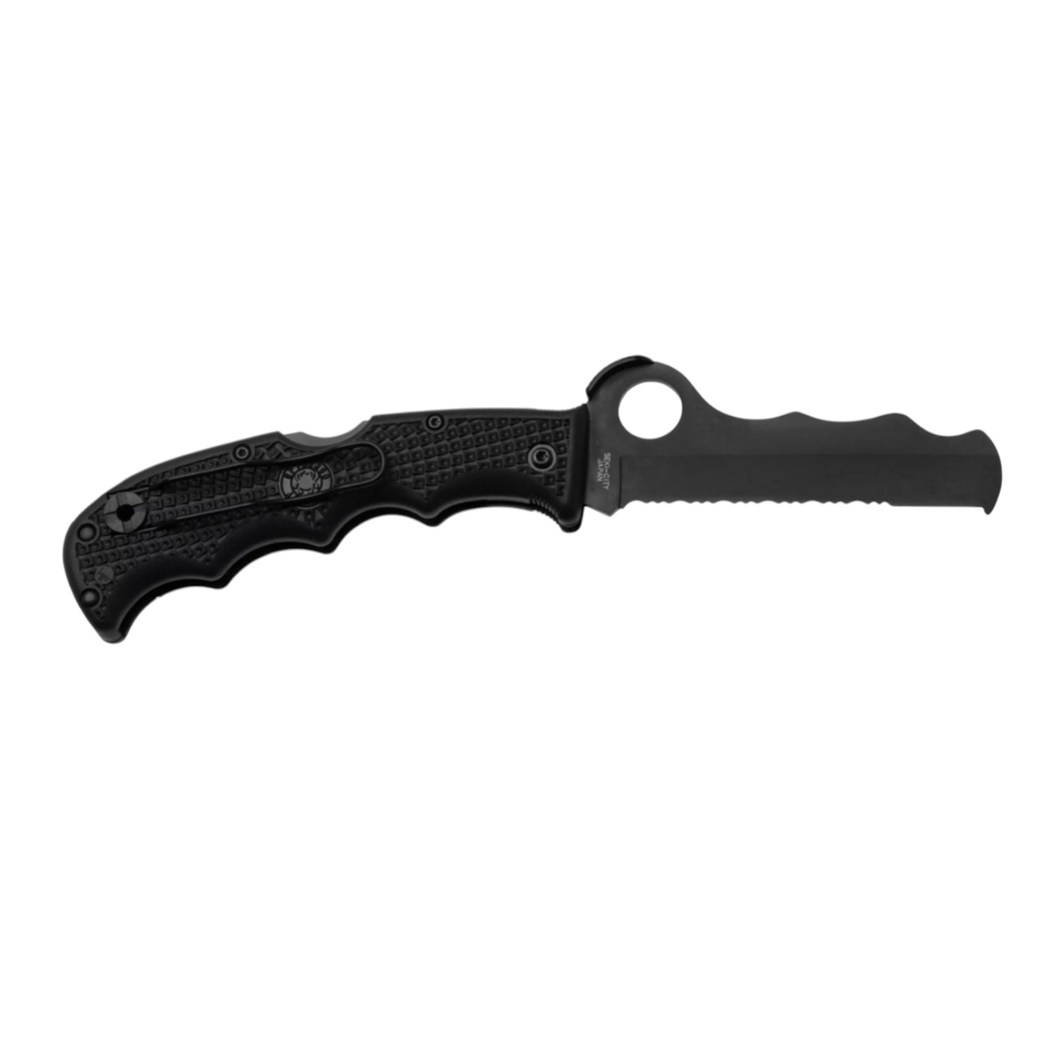 Spyderco Assist Black Blade PS C79PSBBK Klappmesser mit schwarzem FRN-Griff und 9,4 cm langer VG10-Klinge mit Backlock-Verriegelung