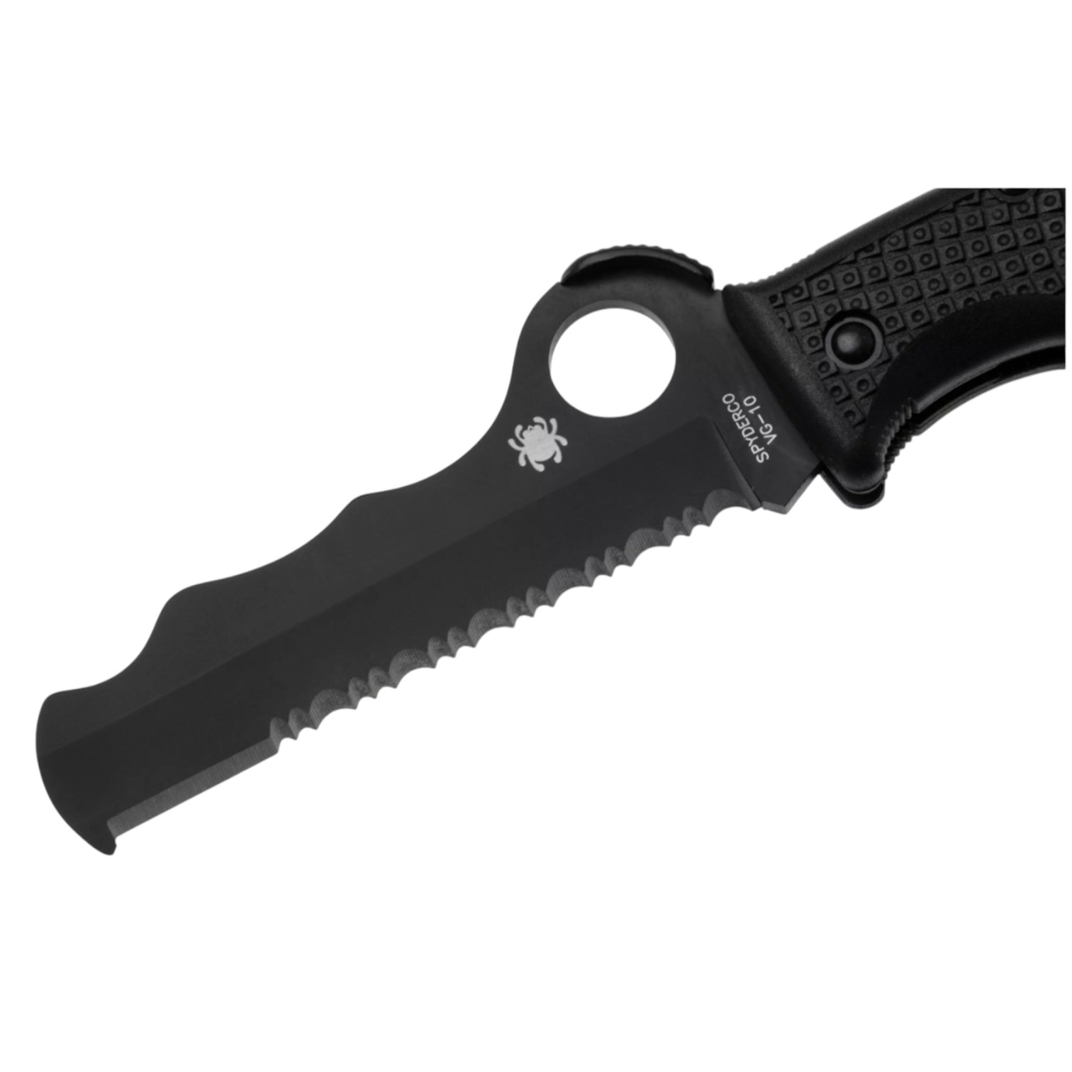 Spyderco Assist Black Blade PS C79PSBBK Klappmesser mit schwarzem FRN-Griff und 9,4 cm langer VG10-Klinge mit Backlock-Verriegelung