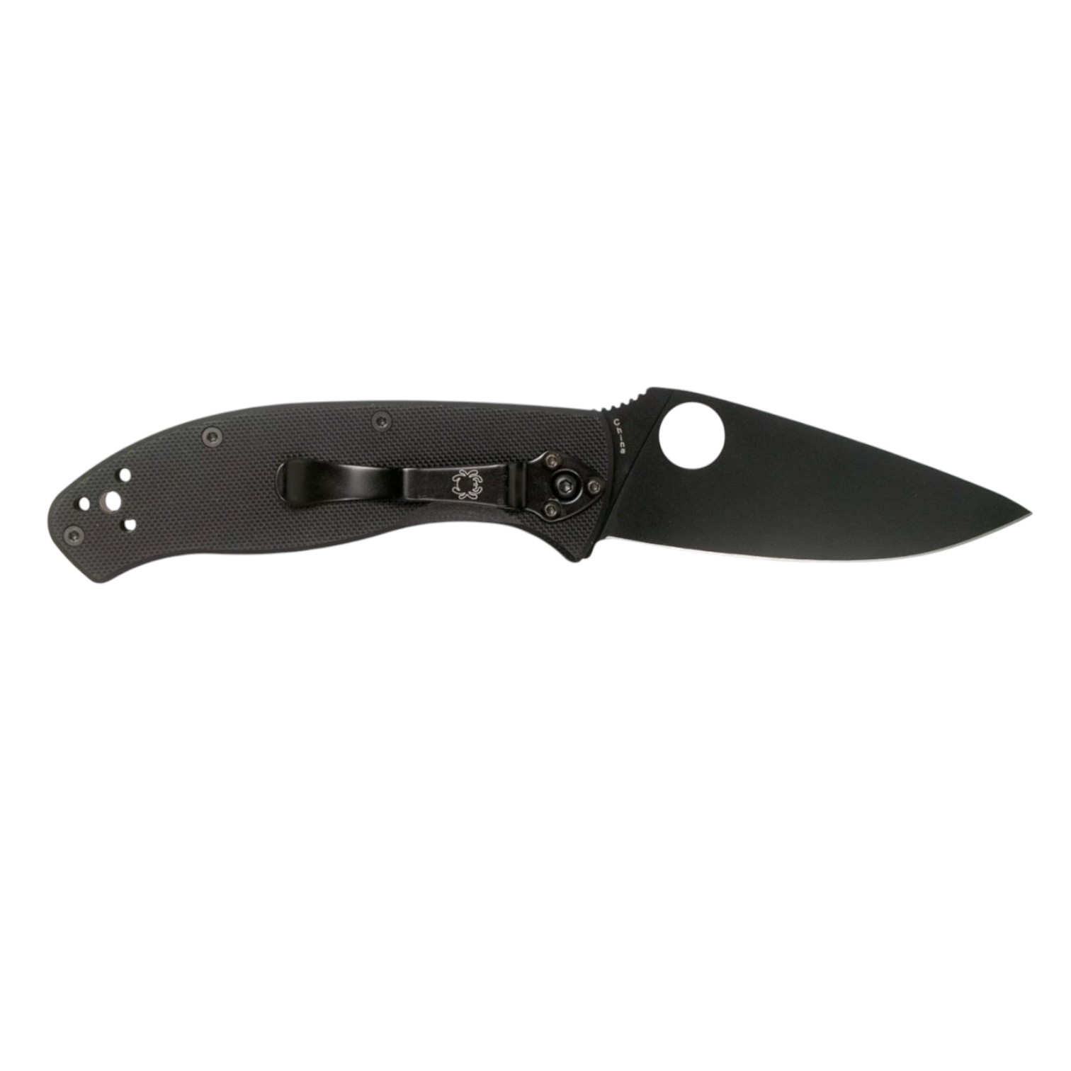 Spyderco Tenacious C122GBBKP klappmesser mit schwarzer Klinge und flacher Schneide