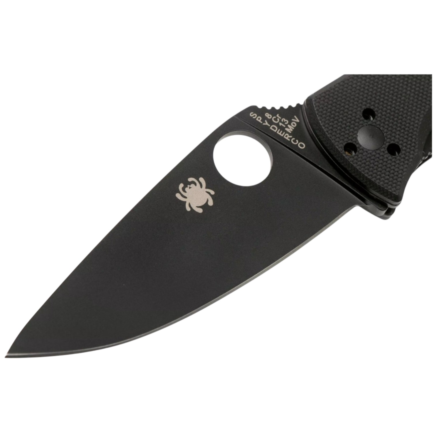 Spyderco Tenacious C122GBBKP klappmesser mit schwarzer Klinge und flacher Schneide