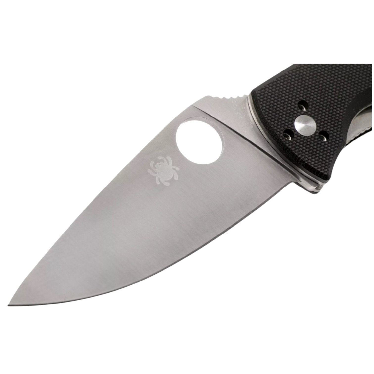 Couteau Spyderco Tenacious C122GP à lame plate, manche en G10 noir et clip multiposition