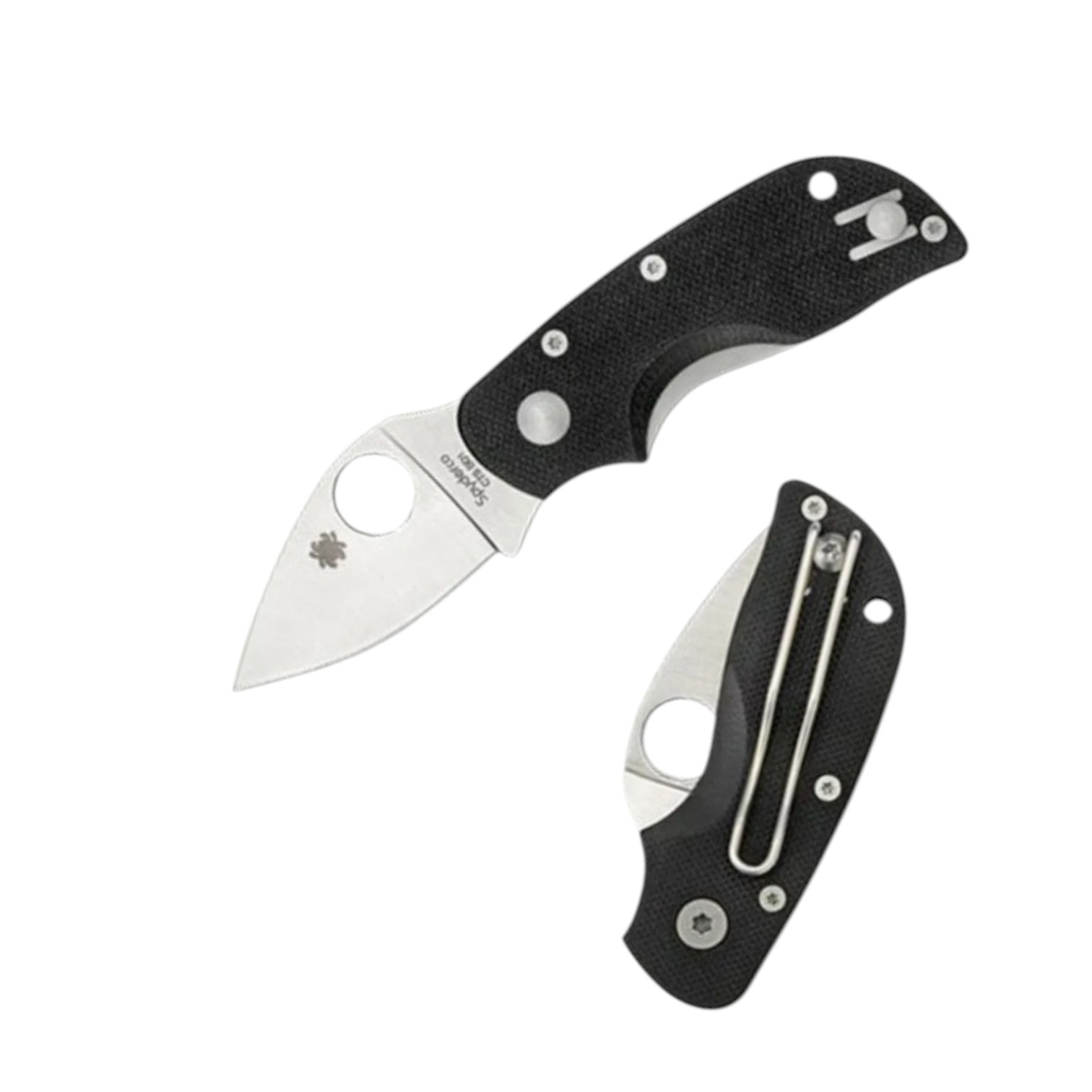 Navaja Spyderco Chicago linerlock con mango de G10 negro con clip...
