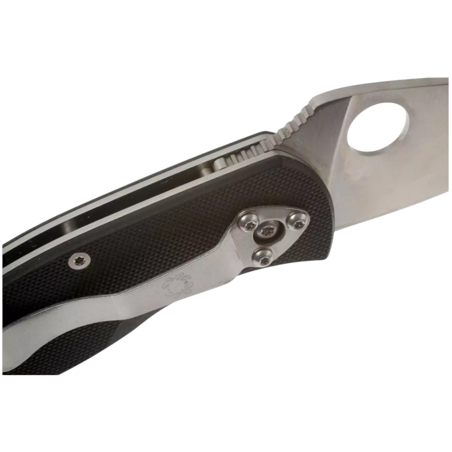 Spyderco Ambitious C148GP, navaja con filo plano con mango de G10 negro y clip