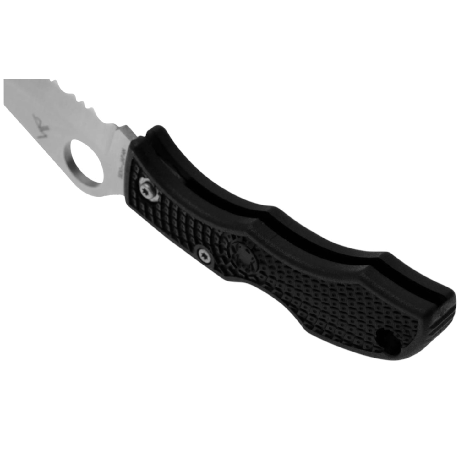Spyderco Ladybug 3 LBKS3 Black FRN, VG10 Klappmesser mit Wellenschliff und schwarzem FRN-Griff