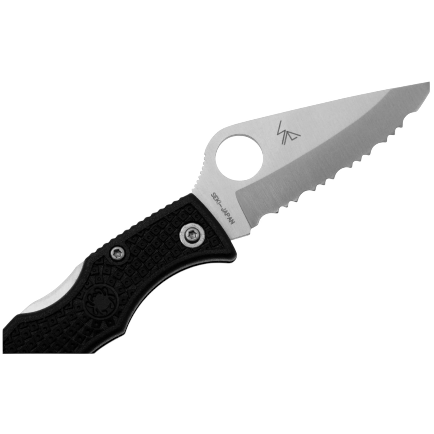 Spyderco Ladybug 3 LBKS3 Black FRN, VG10 Klappmesser mit Wellenschliff und schwarzem FRN-Griff