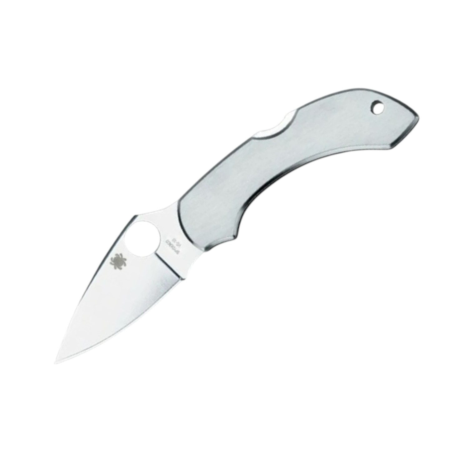 Navaja Spyderco Dragonfly C28P con mango de acero inoxidable. Pla...