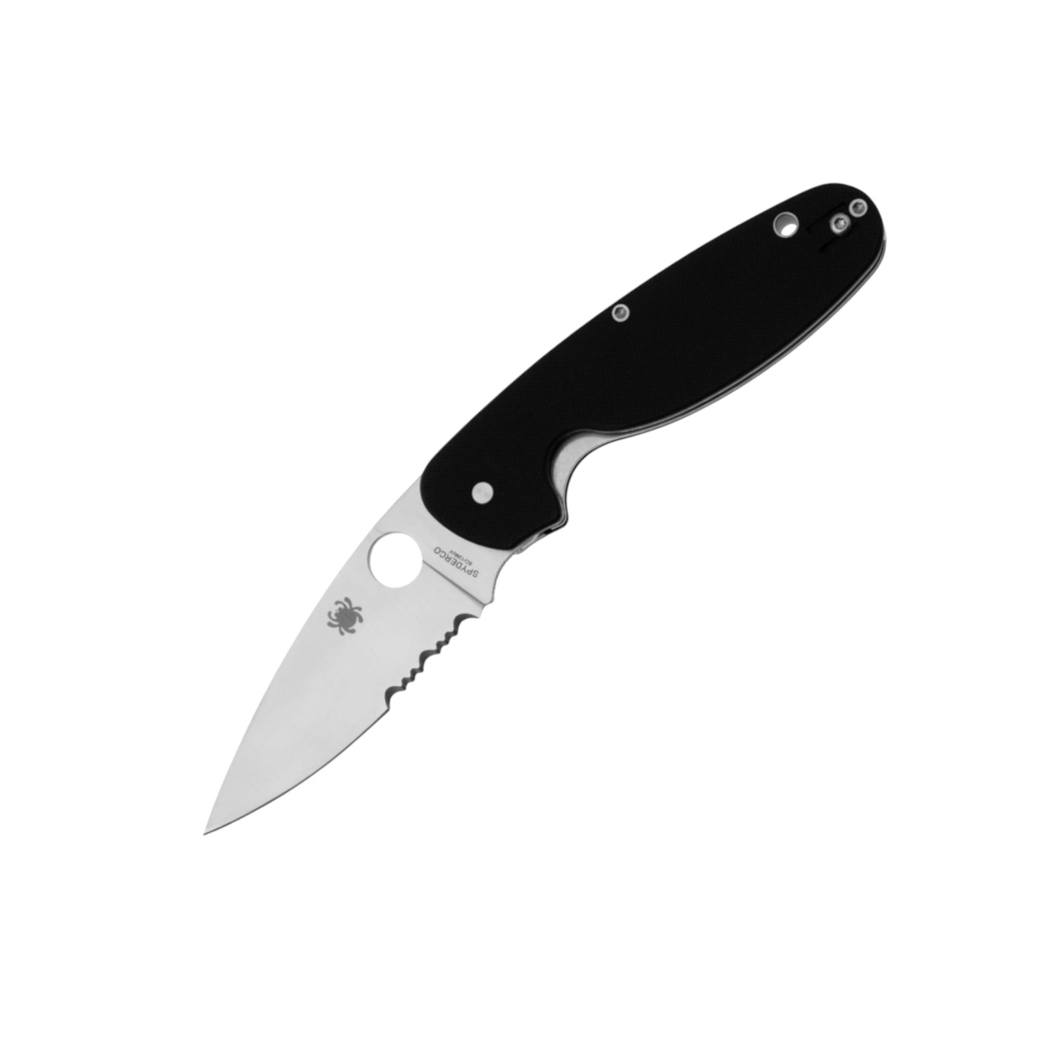 Spyderco Emphasis C245GP, navaja filo liso con mango de G10 negro...
