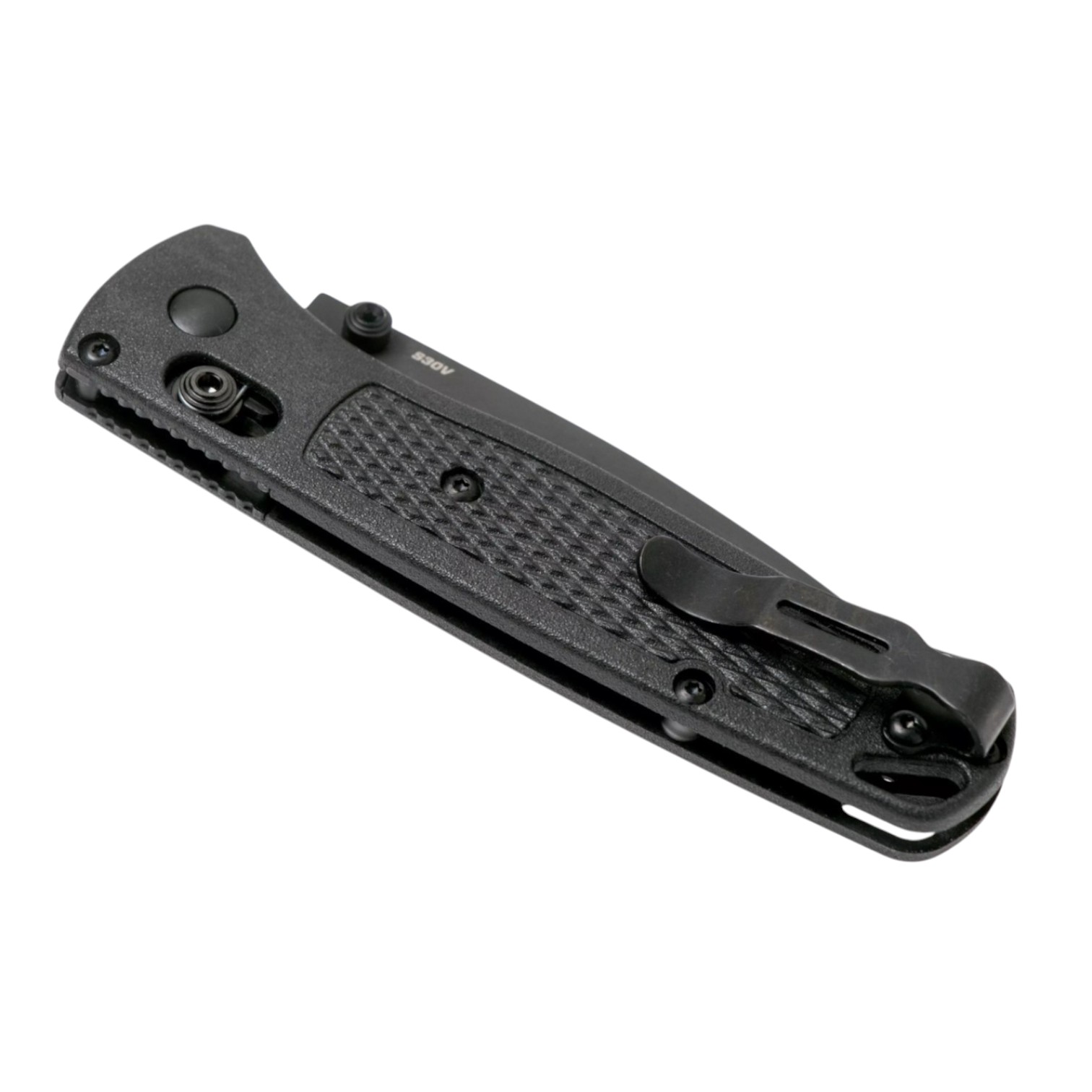 Benchmade Bugout Black 535BK-2 folding knife with 8.2 cm black CPM S30V blade and black CF Elite handle
