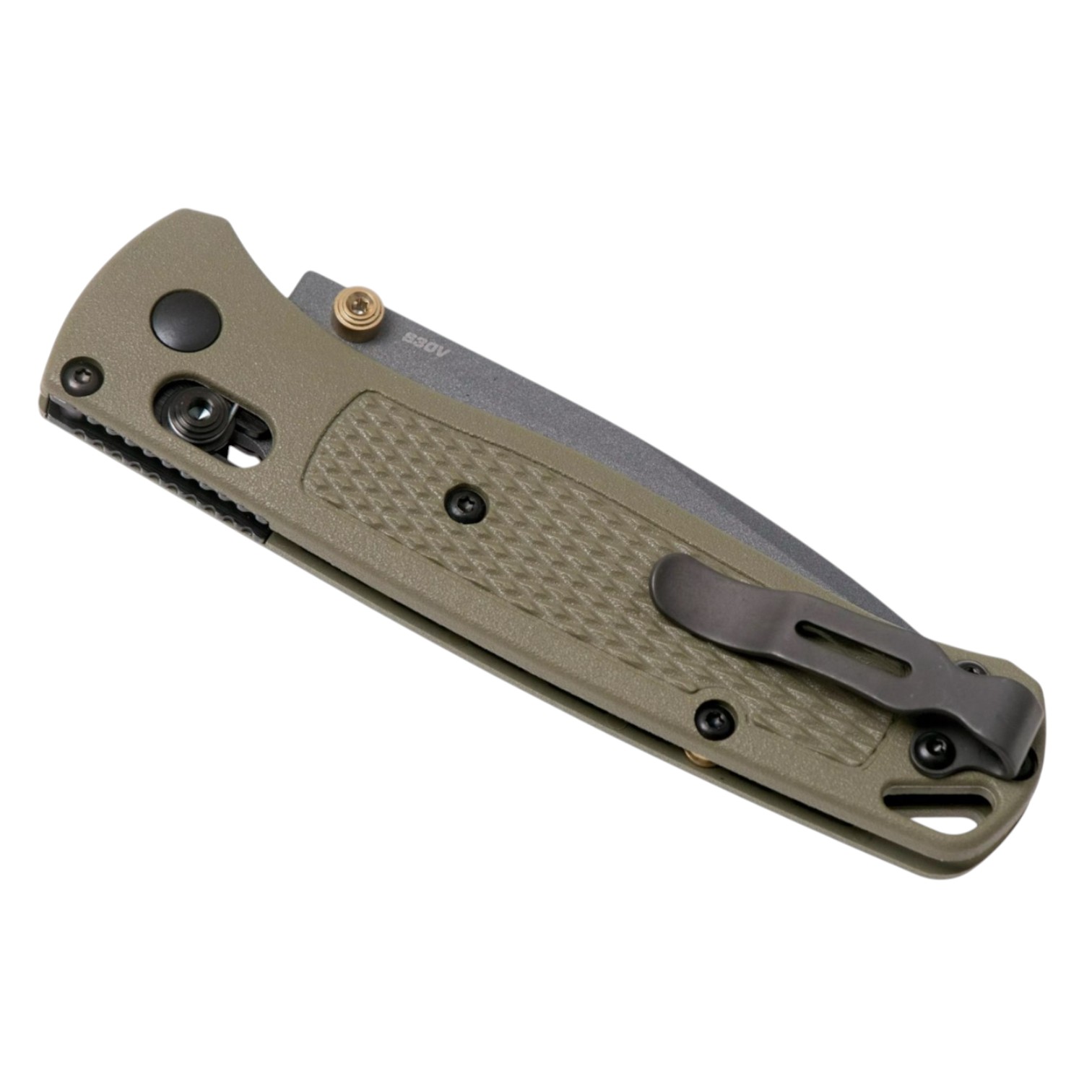 Navaja Benchmade Bugout Ranger green con hoja CPM S30V stonewashed de 8.2 cm y mango grivory verde