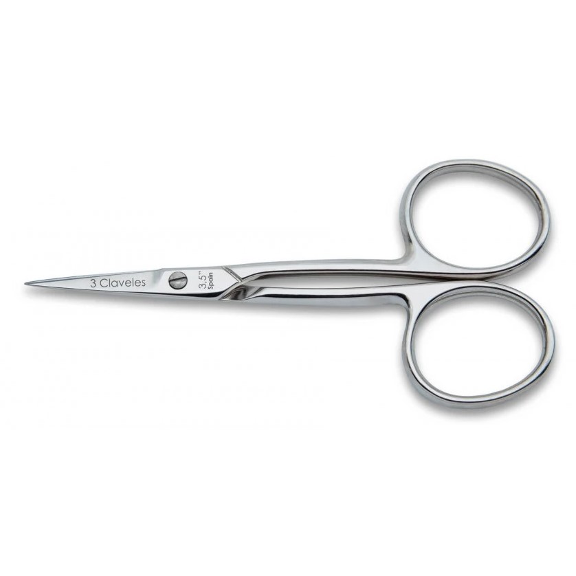 Tijera de cutículas de 9 cm recta 3 Claveles