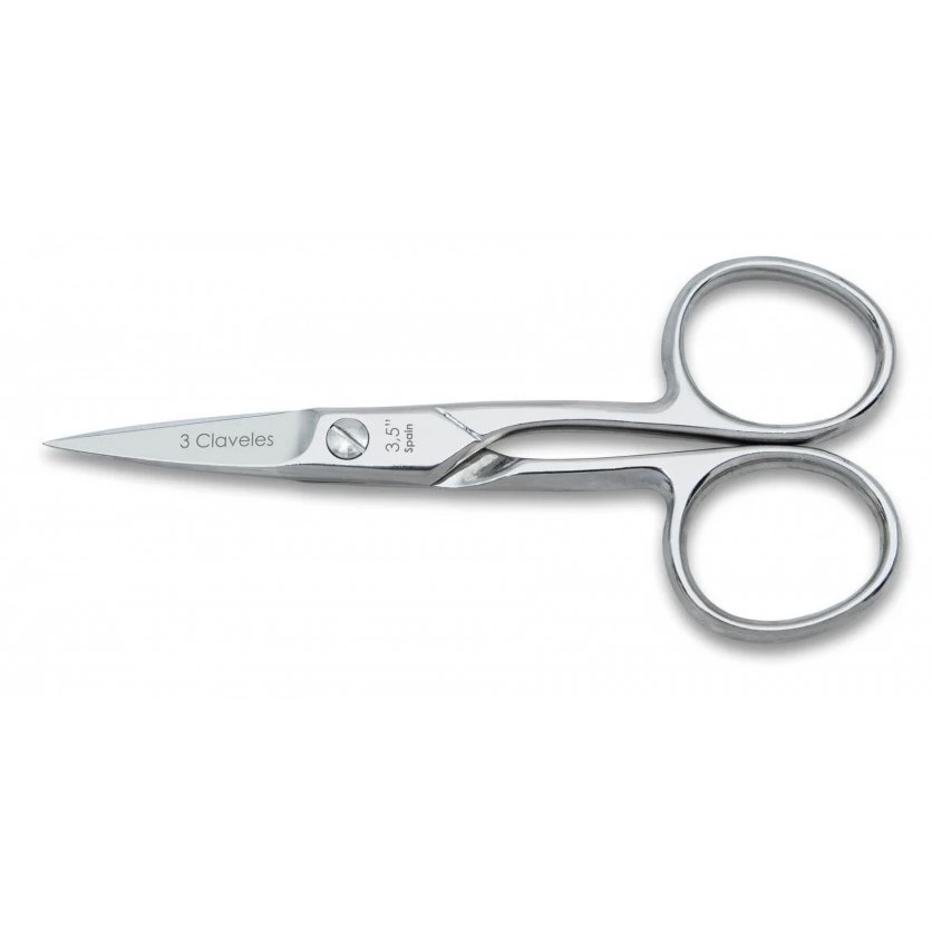 Tijera de uñas forjada de 9 cm recta 3 Claveles