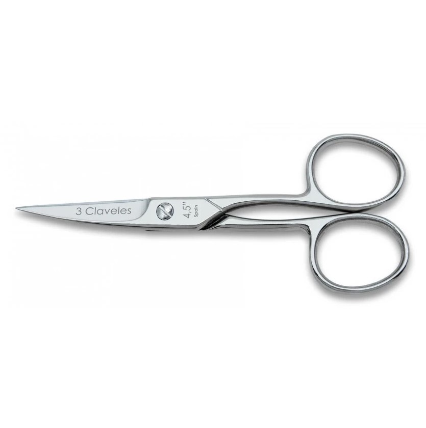 Tijera de uñas forjada de 11.5 cm curva 3 Claveles