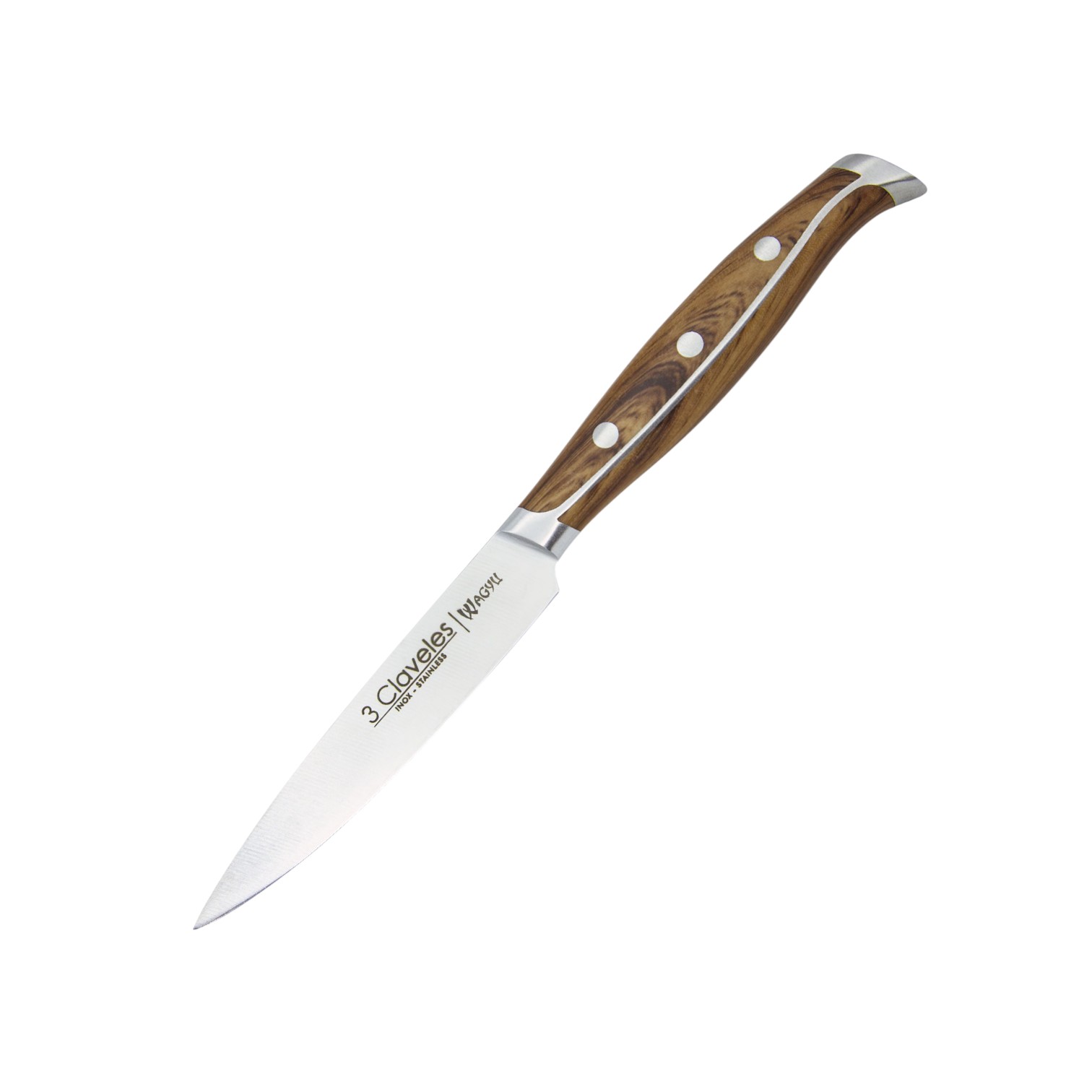 Set de 4 cuchillos chuleteros Wagyu 3 Claveles con mango de ABS