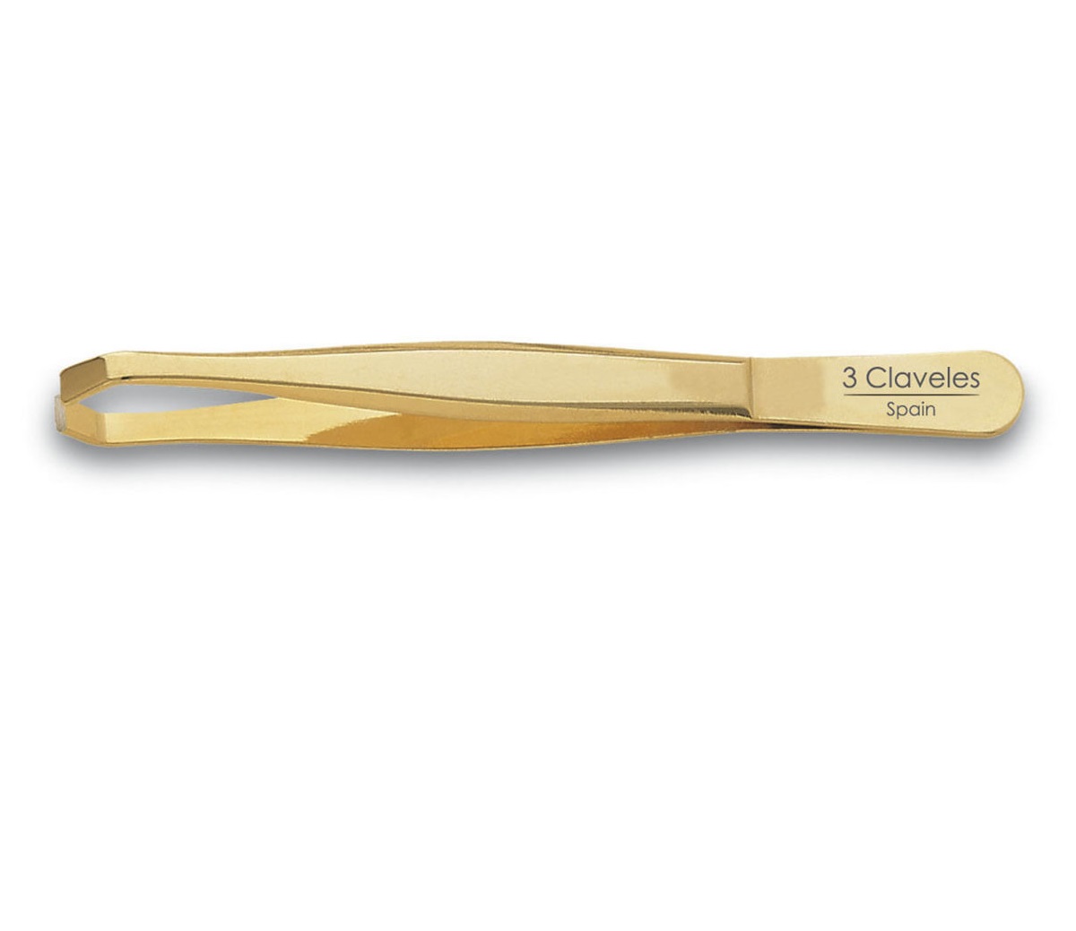 Pinza de depilar oro punta cangrejo 9 cm 3 Claveles