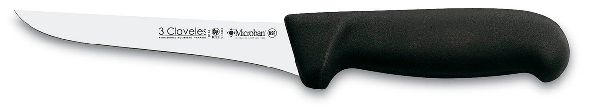 Professionelles Schinken-Tranchierset mit 4 Messern und einer teiligen-Decke 3 Claveles