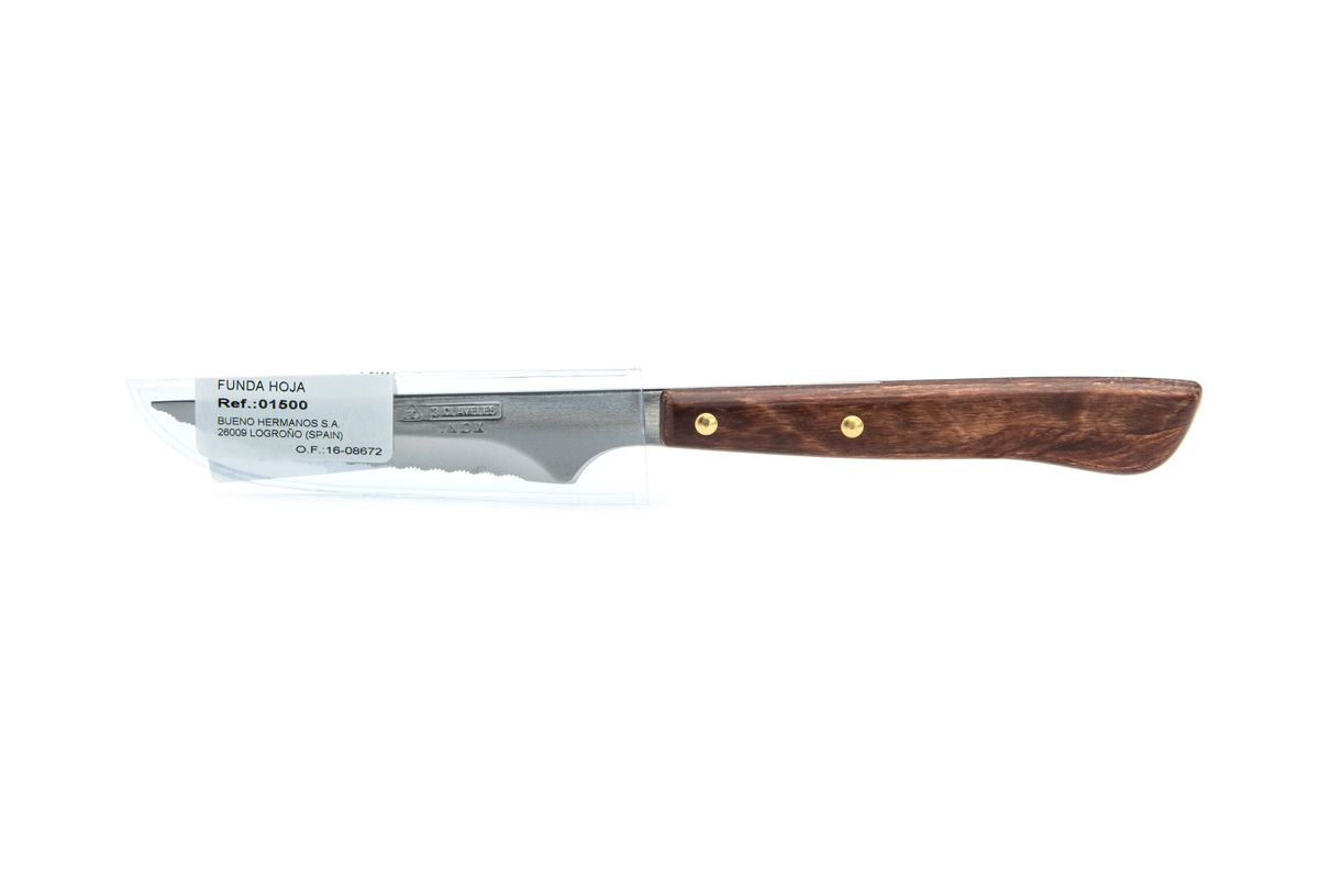 Cuchillo chuletero 10,5 cm con mango de madera 3 Claveles a granel