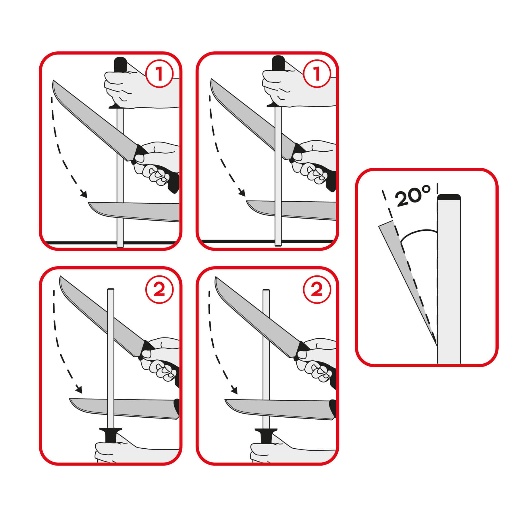 Acciaino diamantato 3 Claveles con manico in fibra di nylon nero
